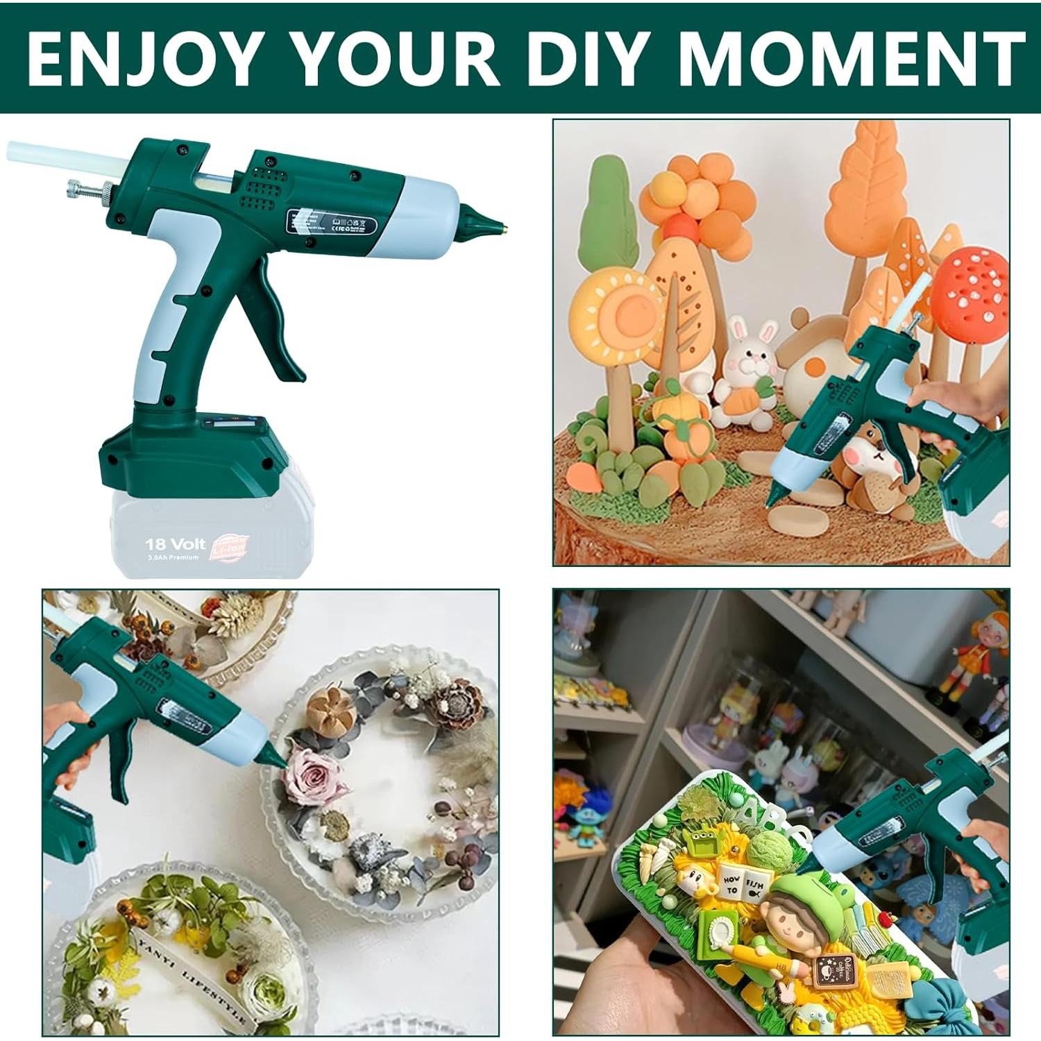 Pistola de Pegamento Caliente Inalámbrica Bosch 20V con 10 Barras