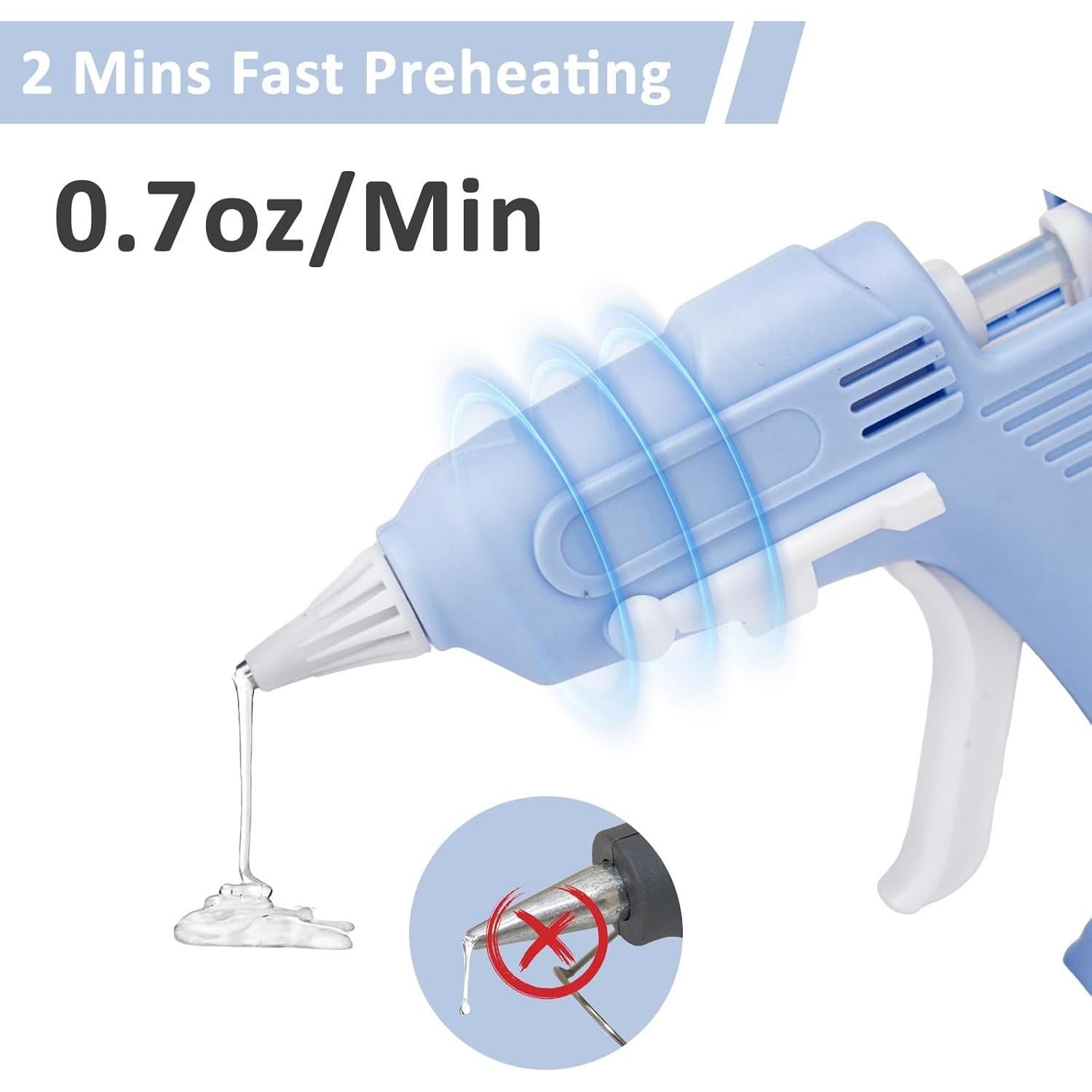 Pistola de Pegamento Caliente Inalámbrica Gunhay con 10 Barras
