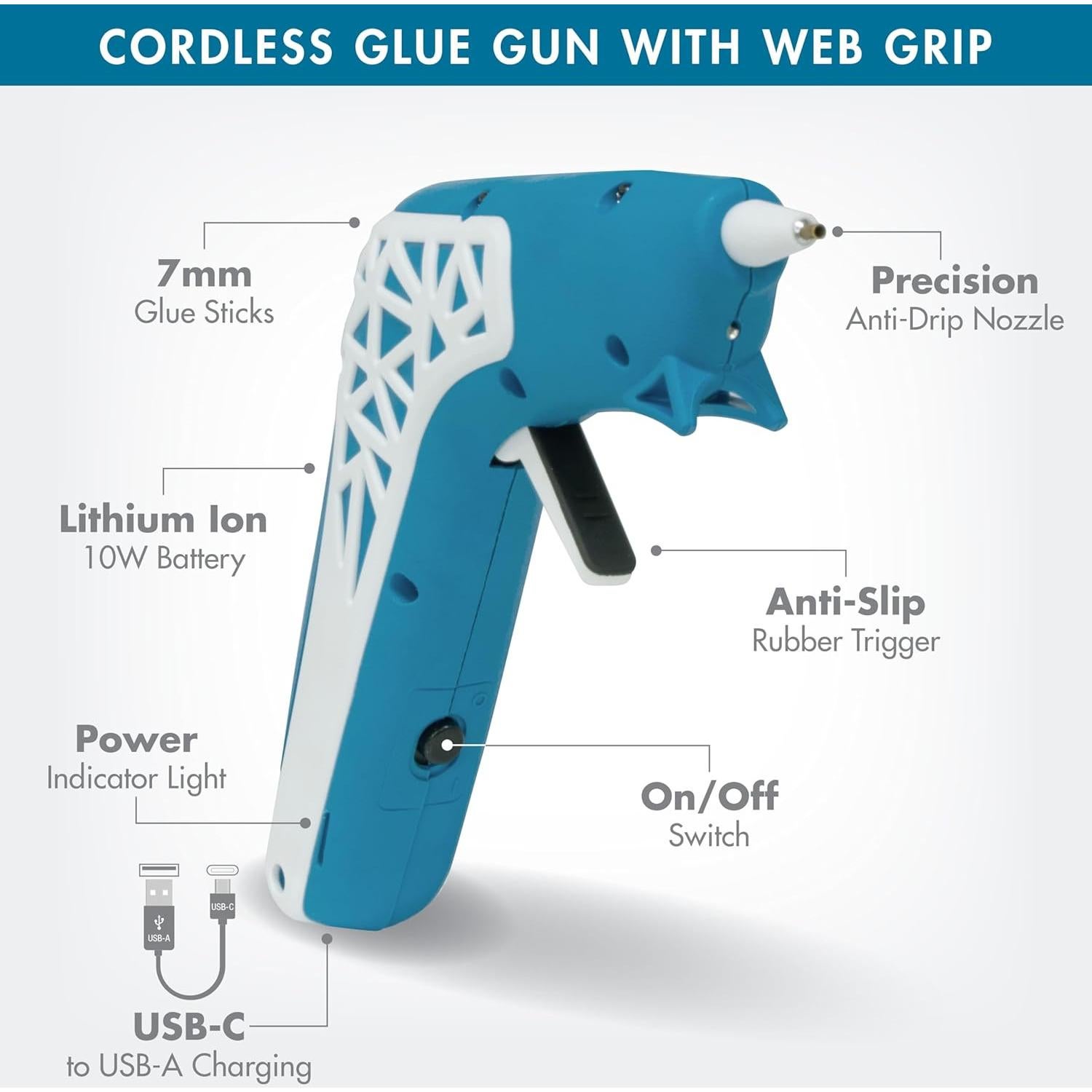 Pistola de Pegamento Inalámbrica SD Studio Designs 10W USB-C