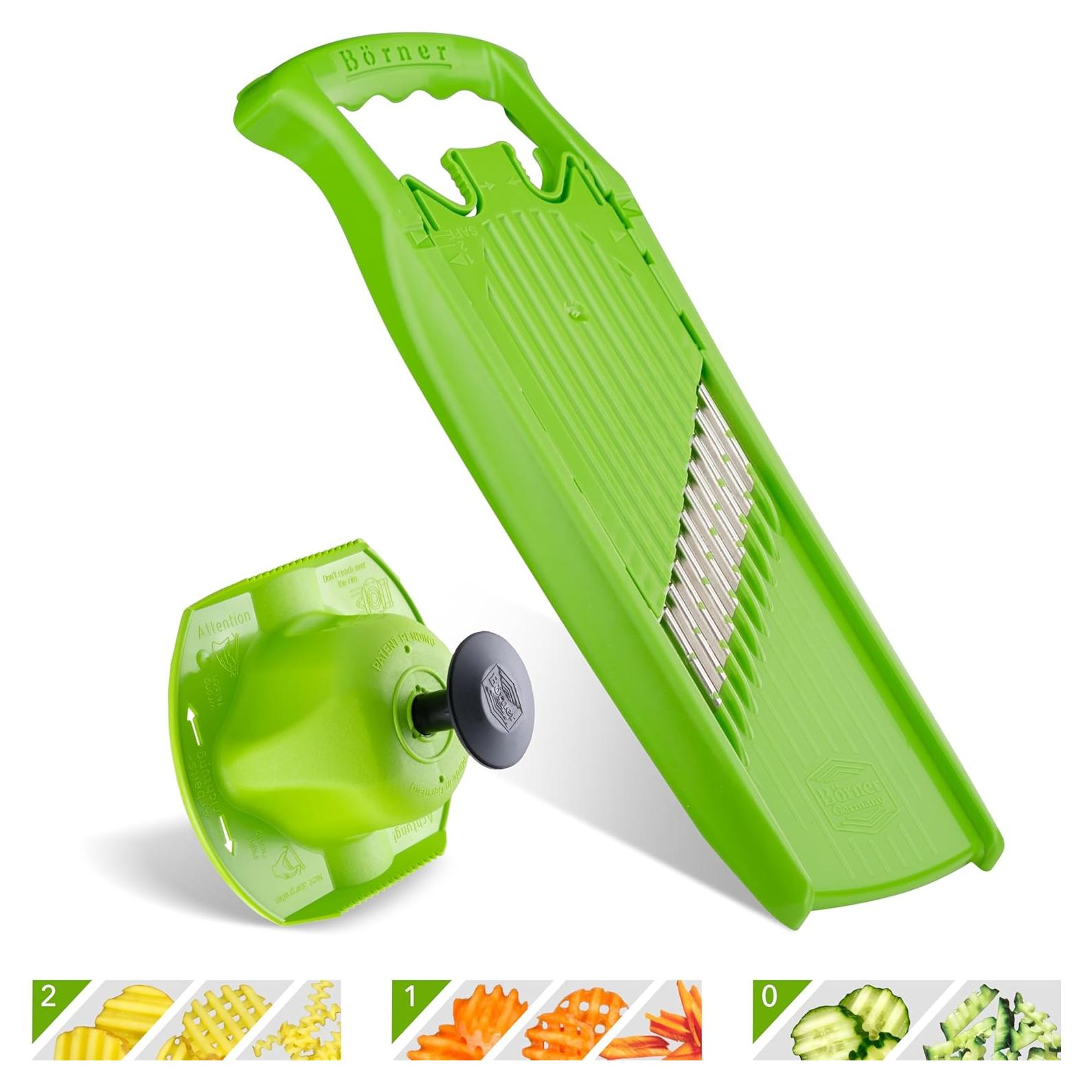 Cortador de Verduras Börner Wave-Waffle + Protector Verde