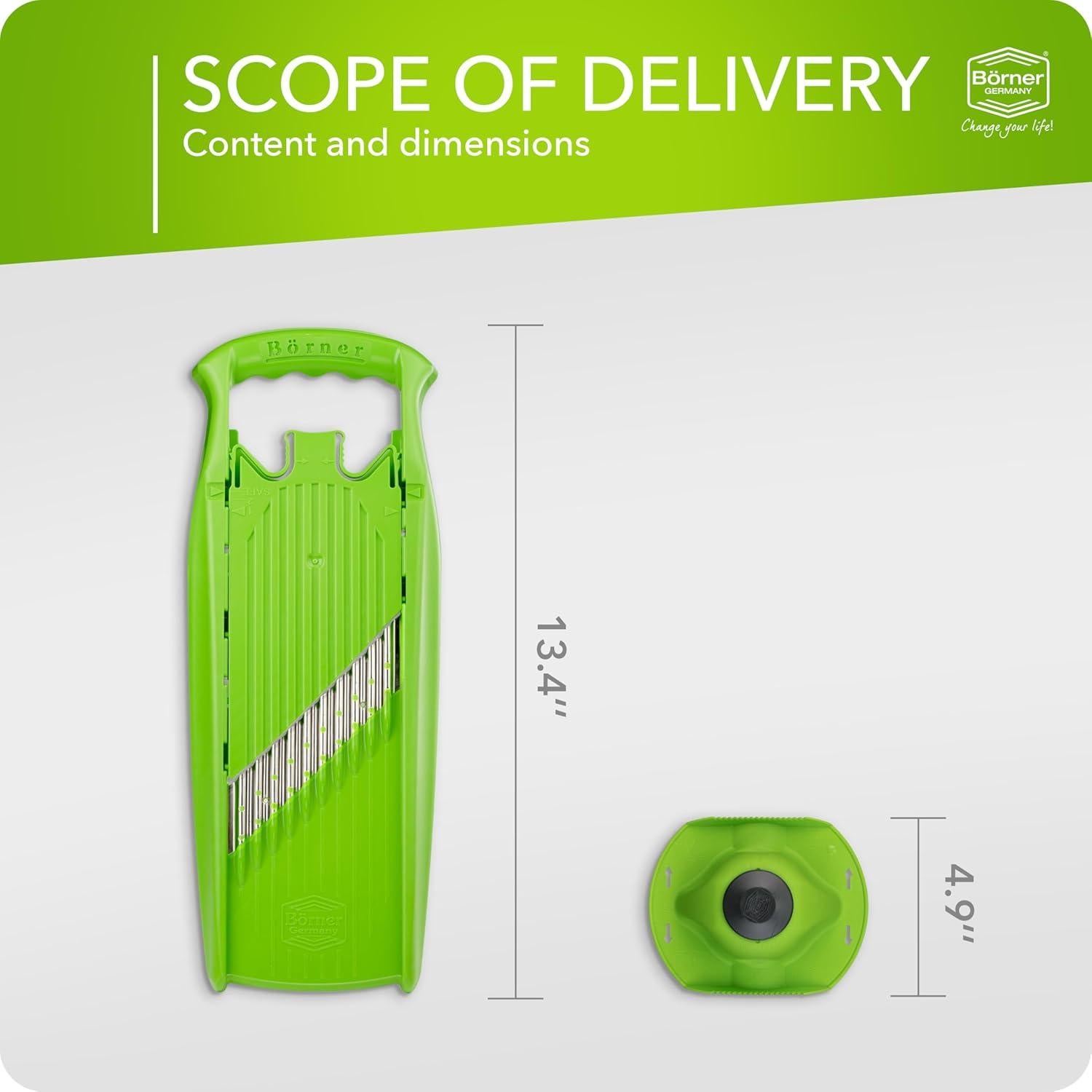 Cortador de Verduras Börner Wave-Waffle + Protector Verde