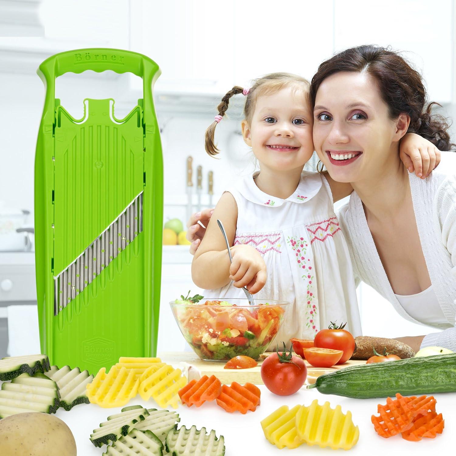 Cortador de Verduras Börner Wave-Waffle + Protector Verde