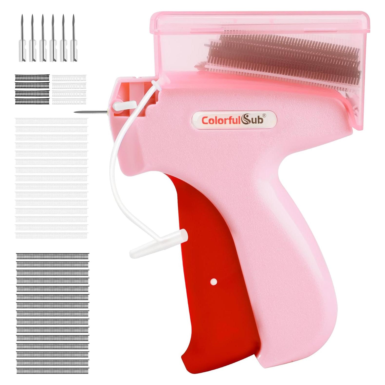 Pistola de Puntadas ColorfulSub Rosa con 6 Agujas y 3000 Sujetadores