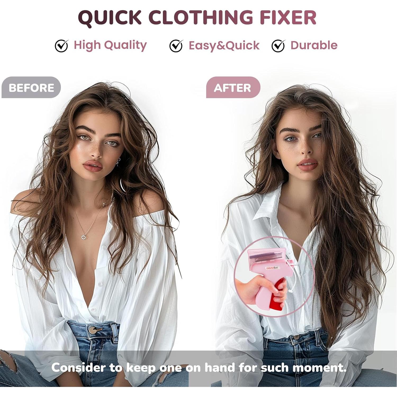 Pistola de Puntadas ColorfulSub Rosa con 6 Agujas y 3000 Sujetadores