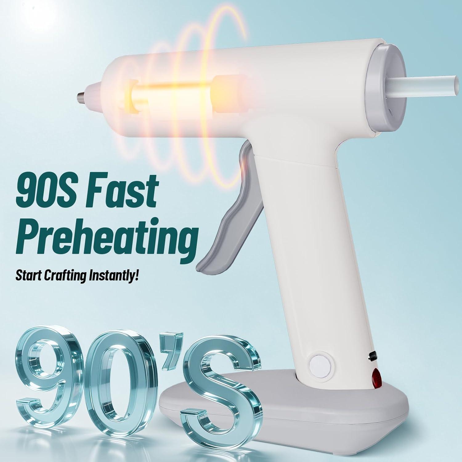 Pistola de Pegamento Caliente Inalámbrica DajiZynx 20W con 30 Barritas