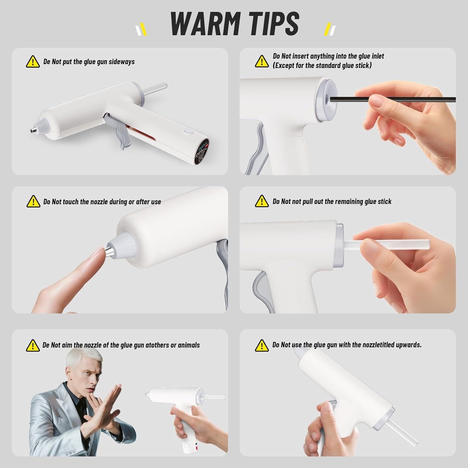 Pistola de Pegamento Caliente Inalámbrica DajiZynx 20W con 30 Barritas