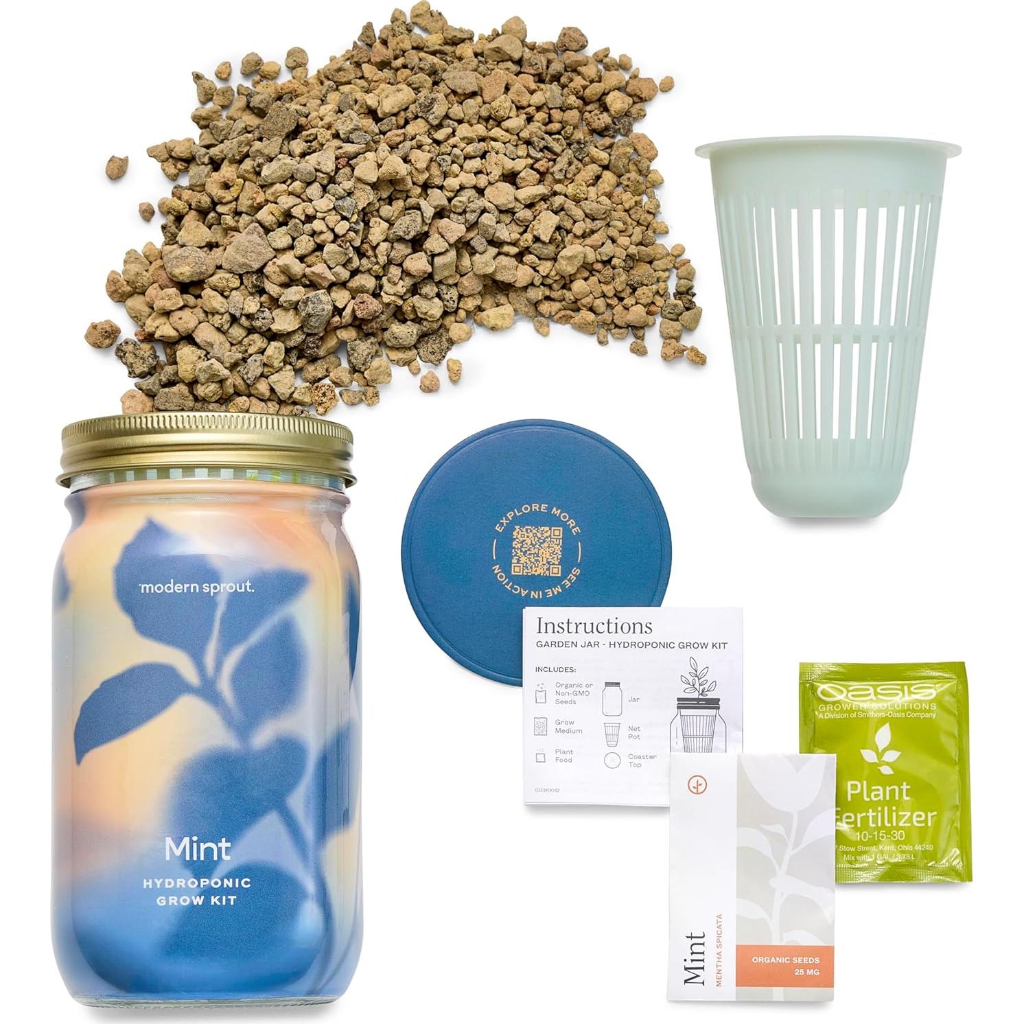 Kit de Cultivo Hidropónico Modern Sprout - Tarro de Jardín Menta