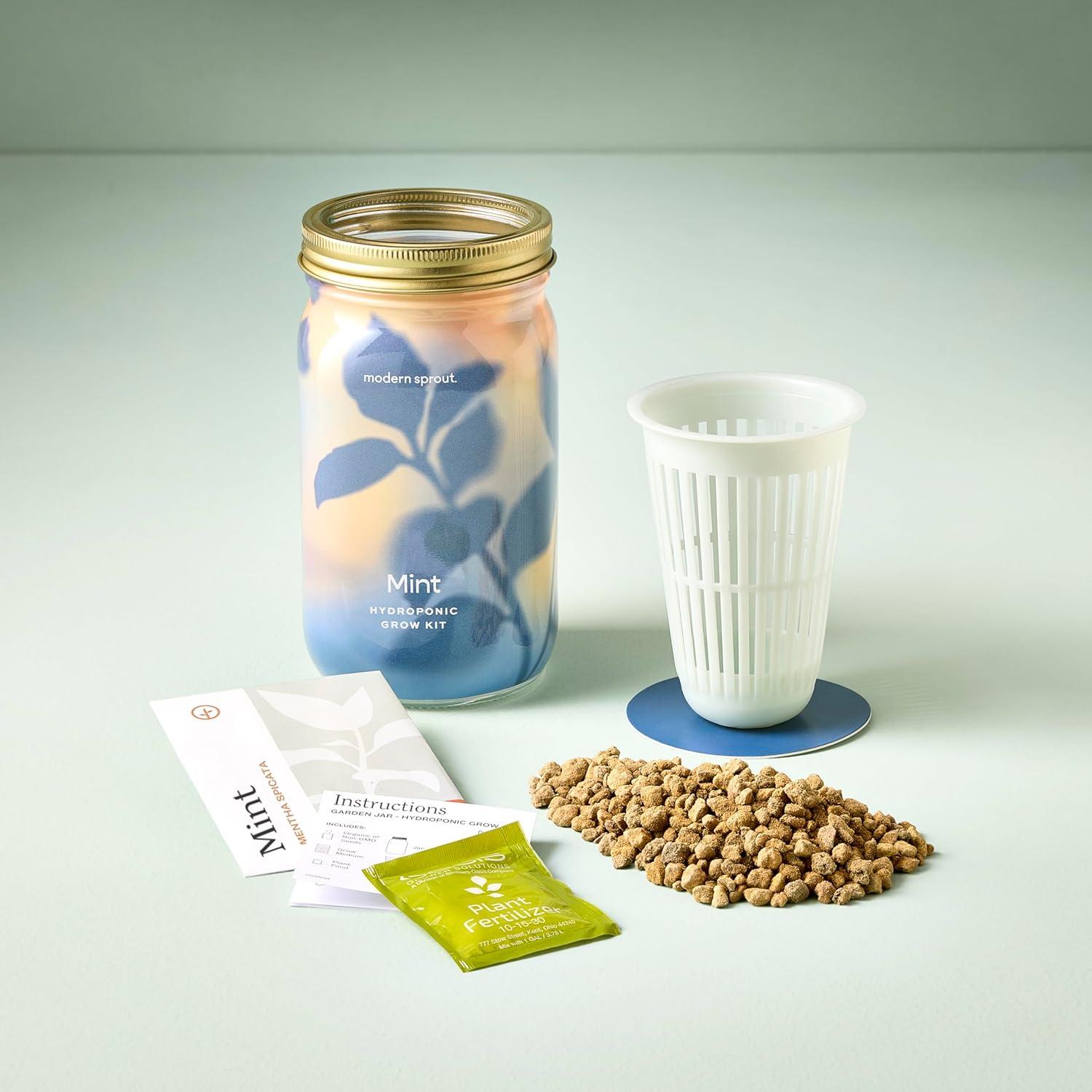 Kit de Cultivo Hidropónico Modern Sprout - Tarro de Jardín Menta