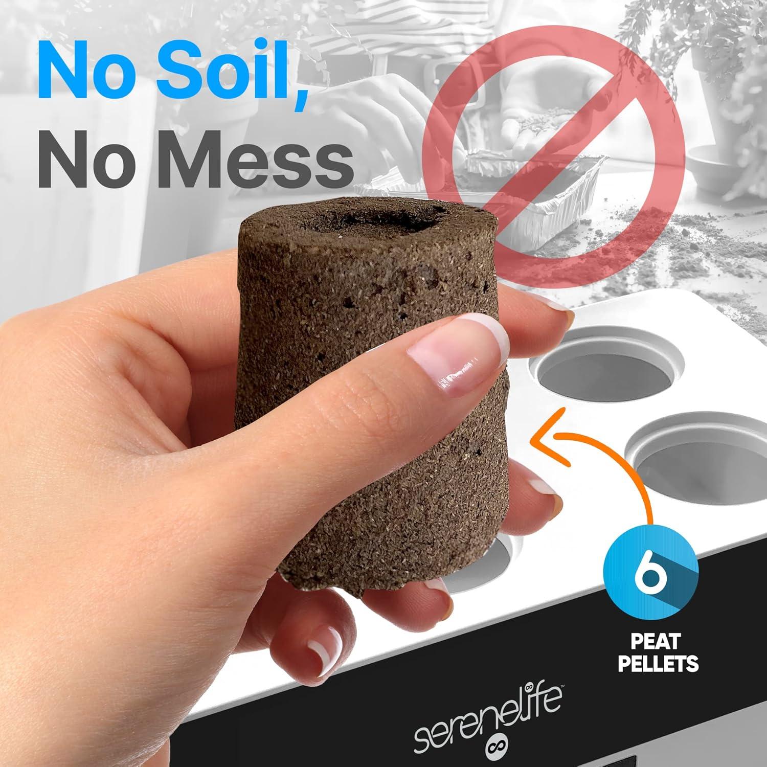 Jardín Hidropónico Interior SereneLife SLGLF130 - 6 Cápsulas LED