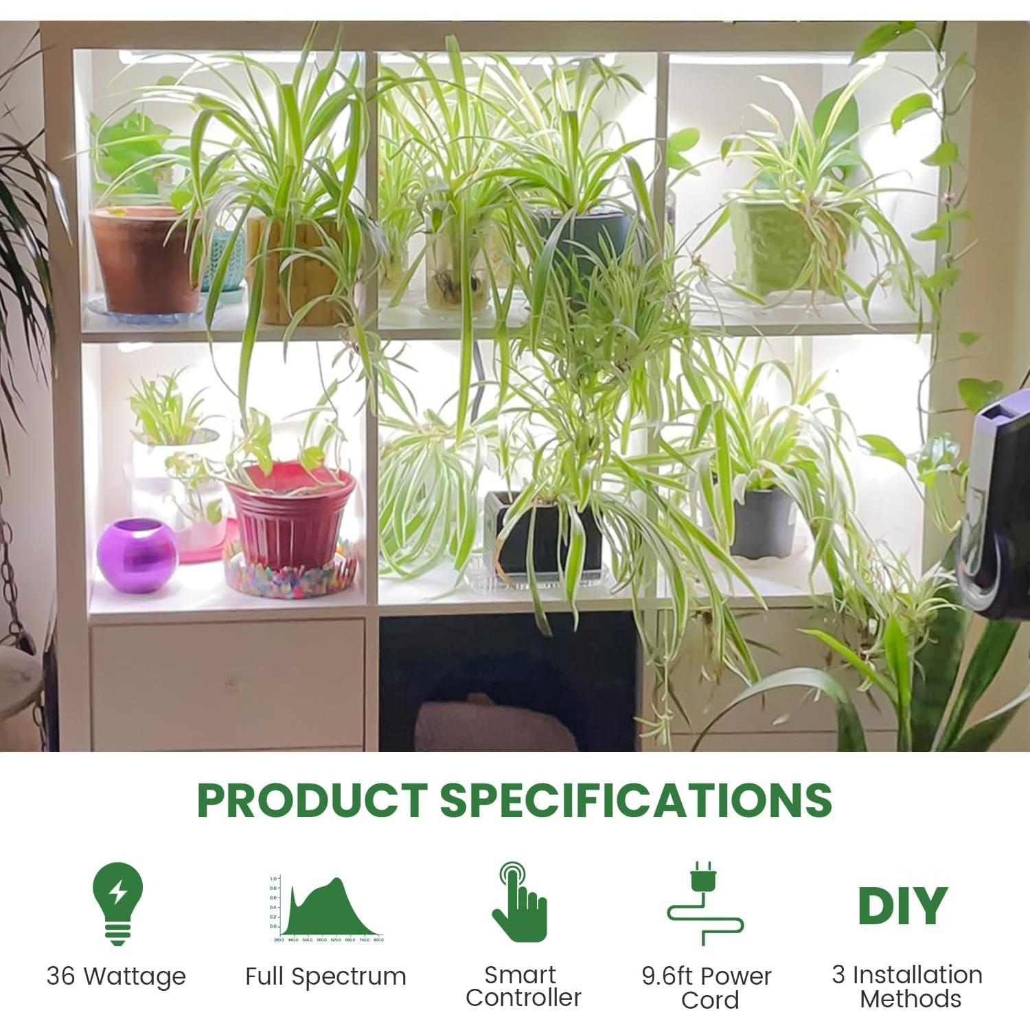 Tira de Luz de Cultivo Kullsinss 36W 360 LEDs Espectro Completo