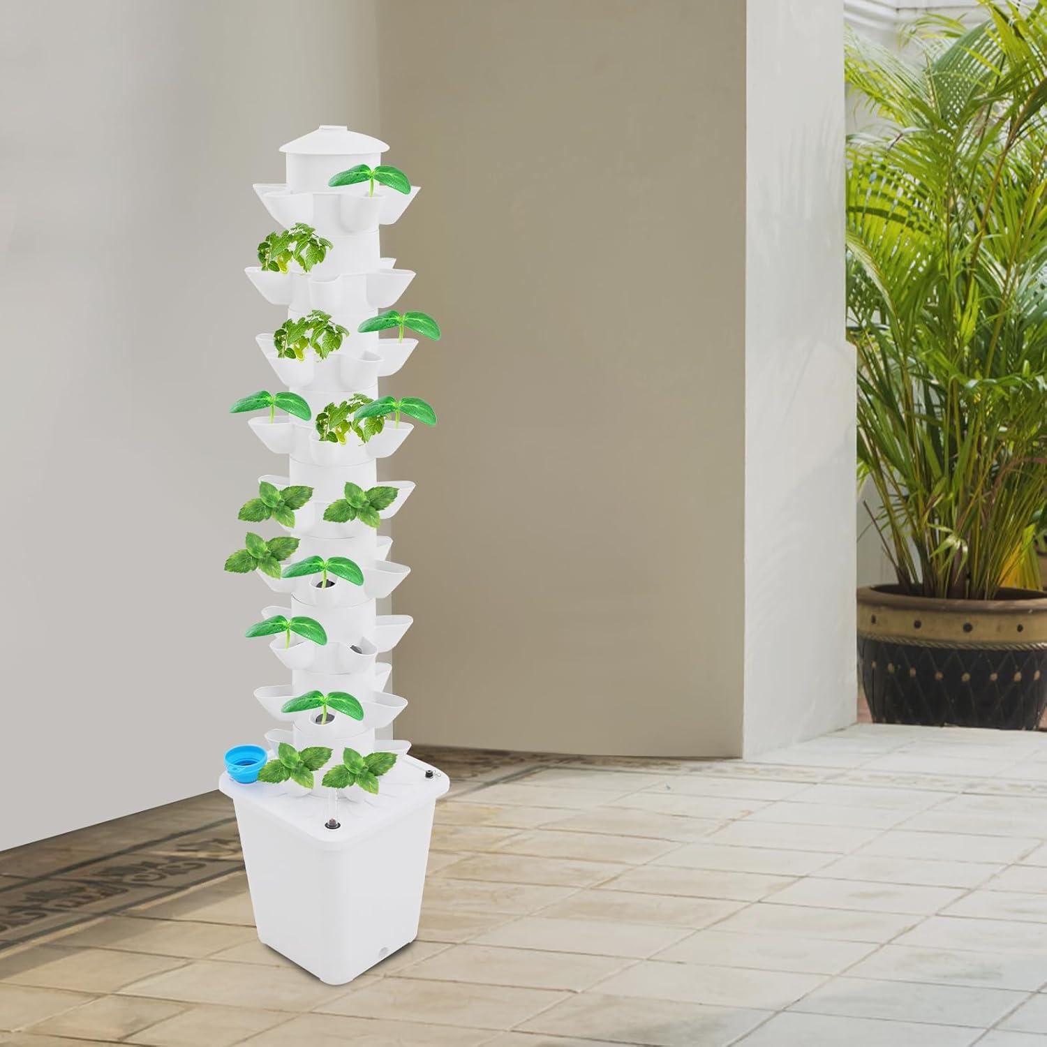 Torre de Cultivo Hidropónico 40 Cápsulas CAFIPPED 8 Niveles