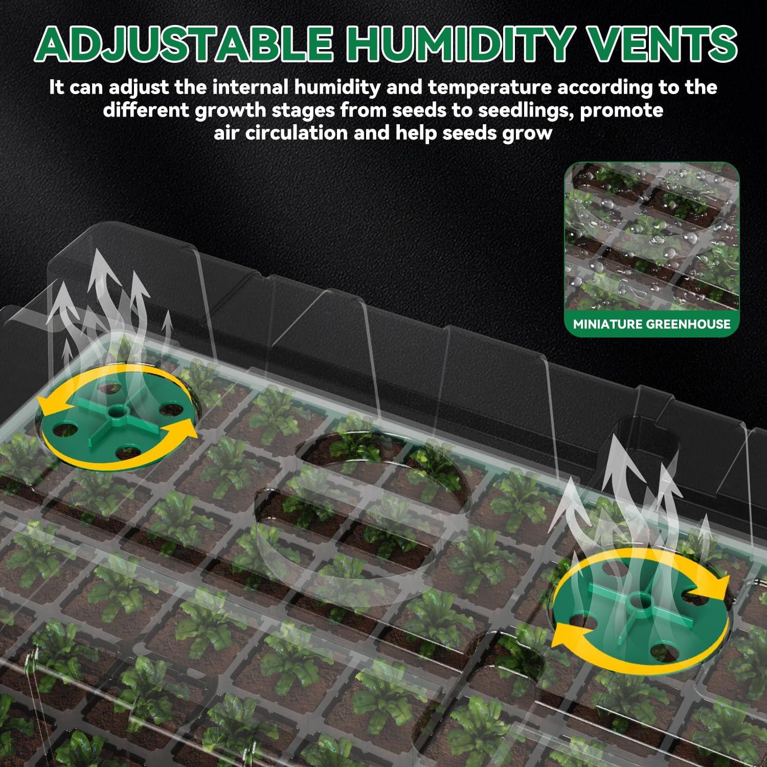 Kit de Inicio de Semillas HEbsjjhd con Luz de Crecimiento y Domo