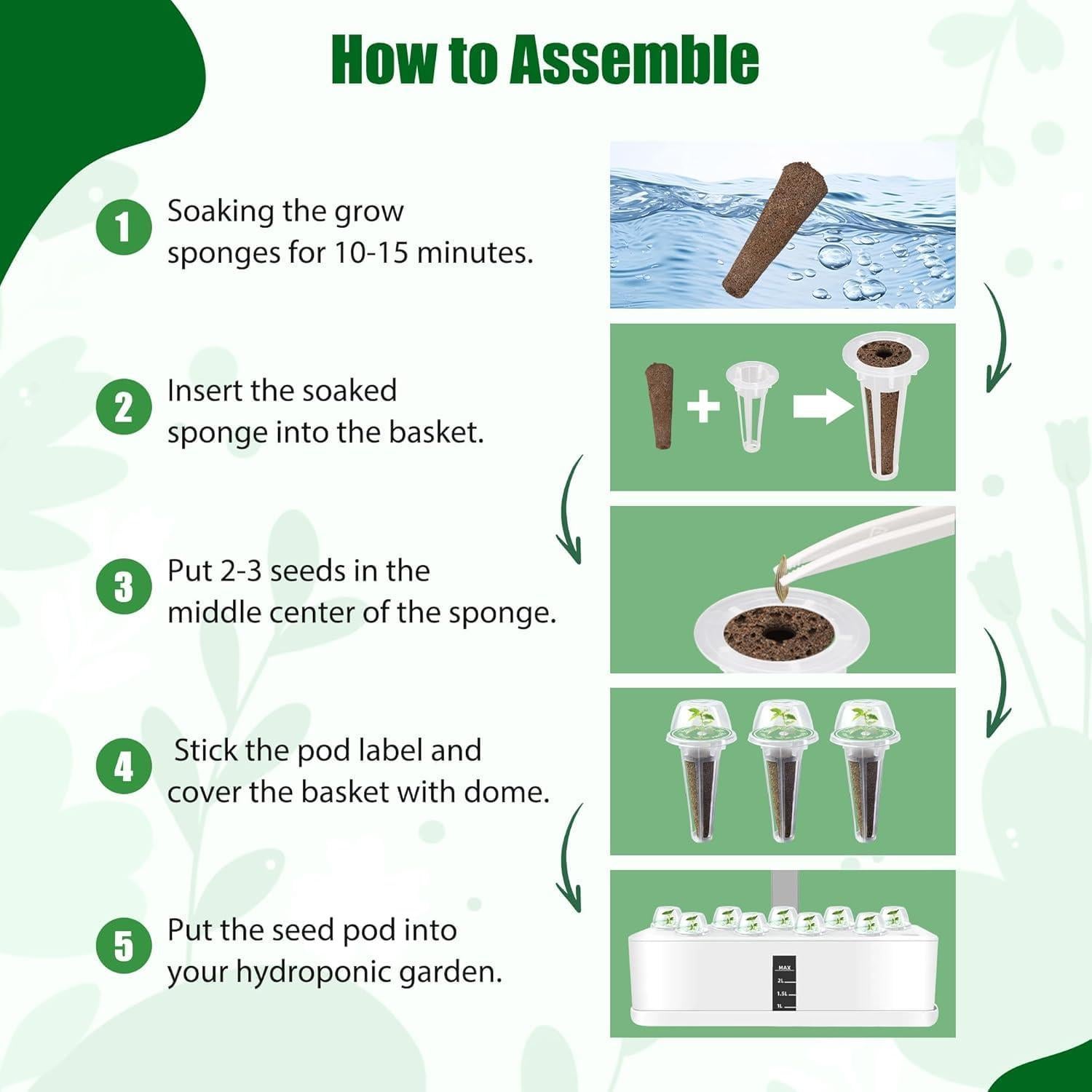 Kit de Vasos de Semillas HiHOYA para Cilantro - 12 Unidades