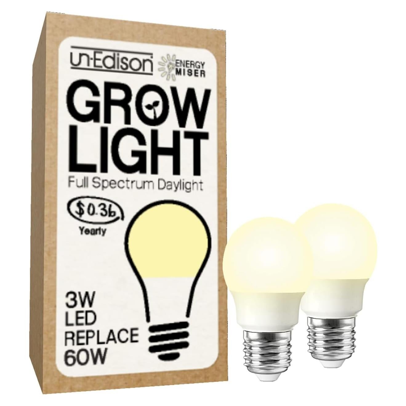 Bombilla de Crecimiento LED Miracle 3W Espectro Completo - Paquete de 2