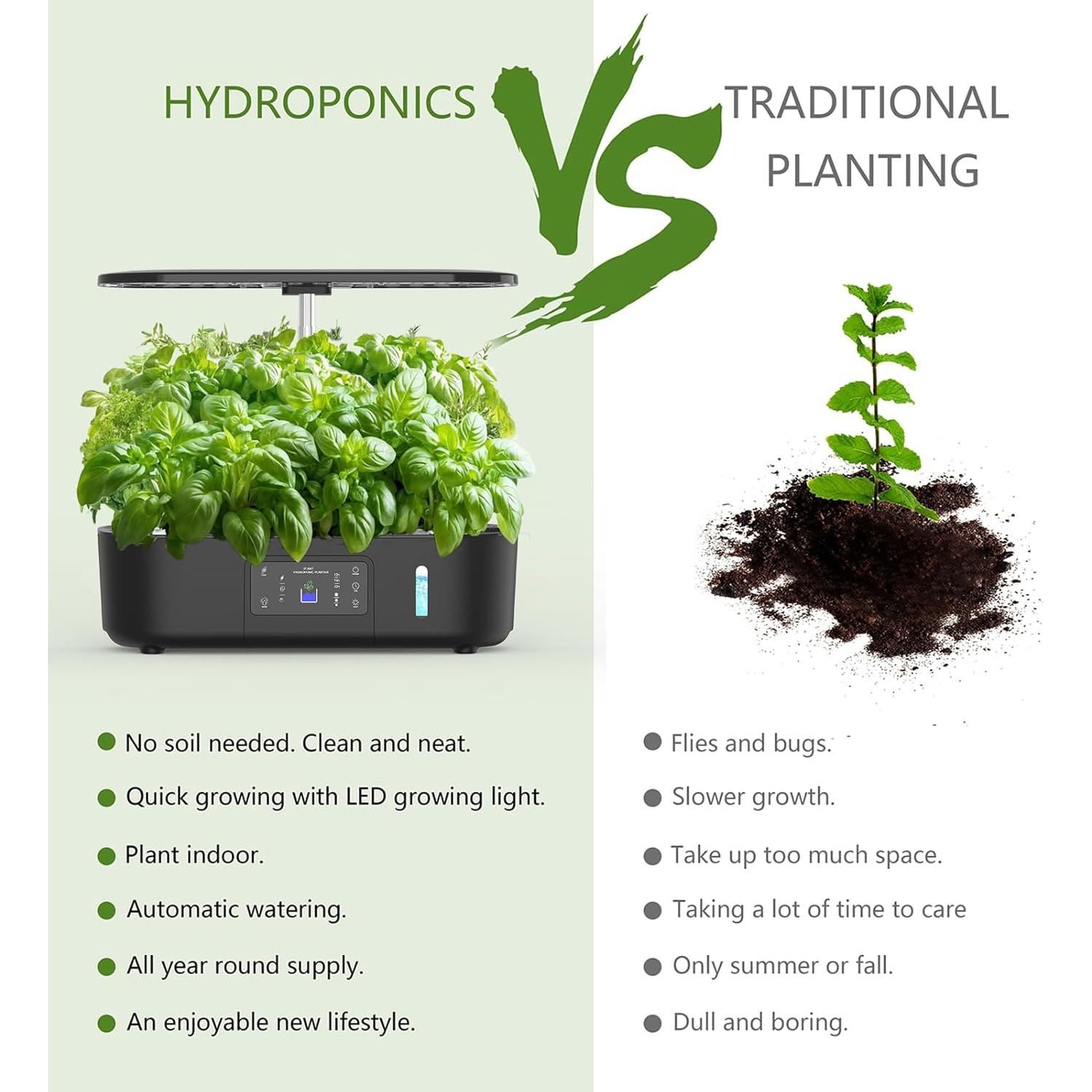 Kit Hidropónico BHTNYOO 13 Cápsulas Jardín Interior 5L