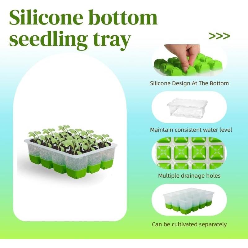 Bandeja de Inicio de Semillas ZSYWODFO - 5 Piezas de Silicona Reutilizable