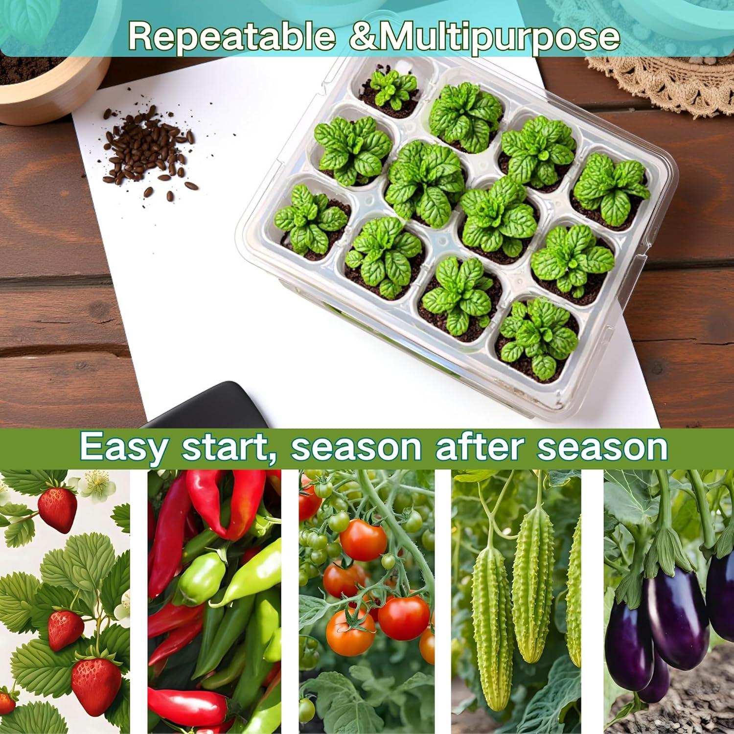 Bandeja de Inicio de Semillas ZSYWODFO - 5 Piezas de Silicona Reutilizable