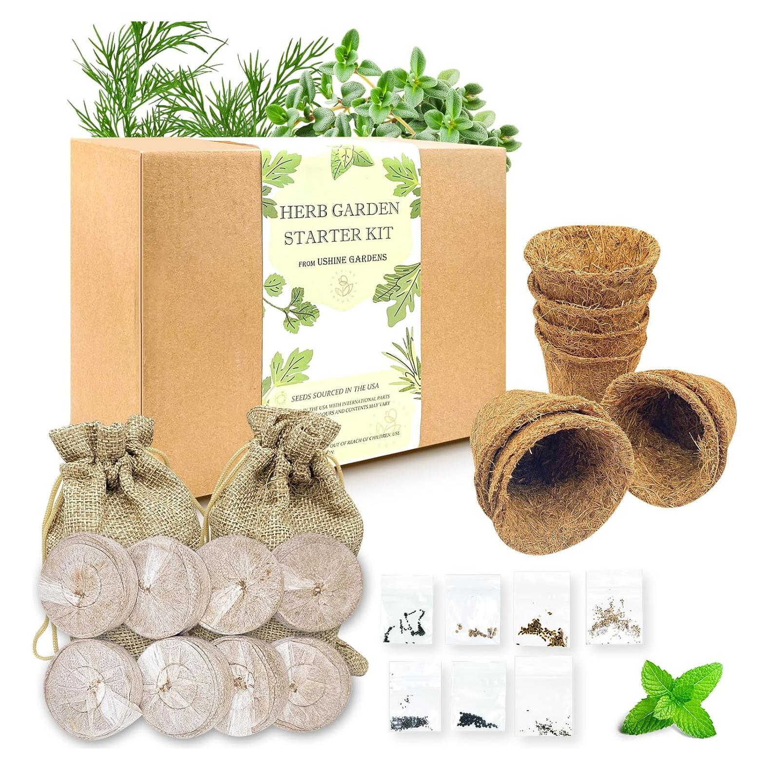 Kit de Jardín de Hierbas Ushine - 7 Semillas y Accesorios