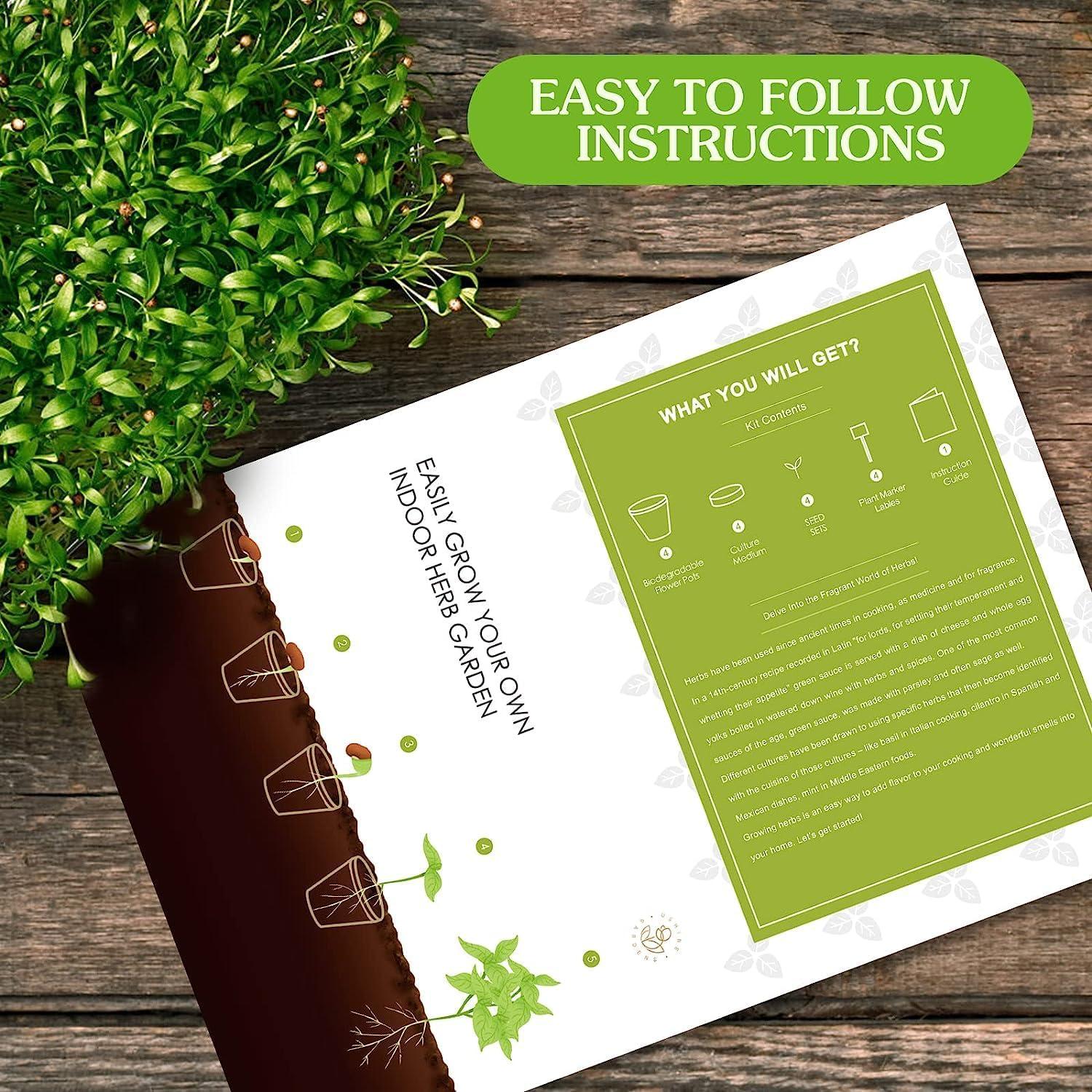 Kit de Jardín de Hierbas Ushine - 7 Semillas y Accesorios