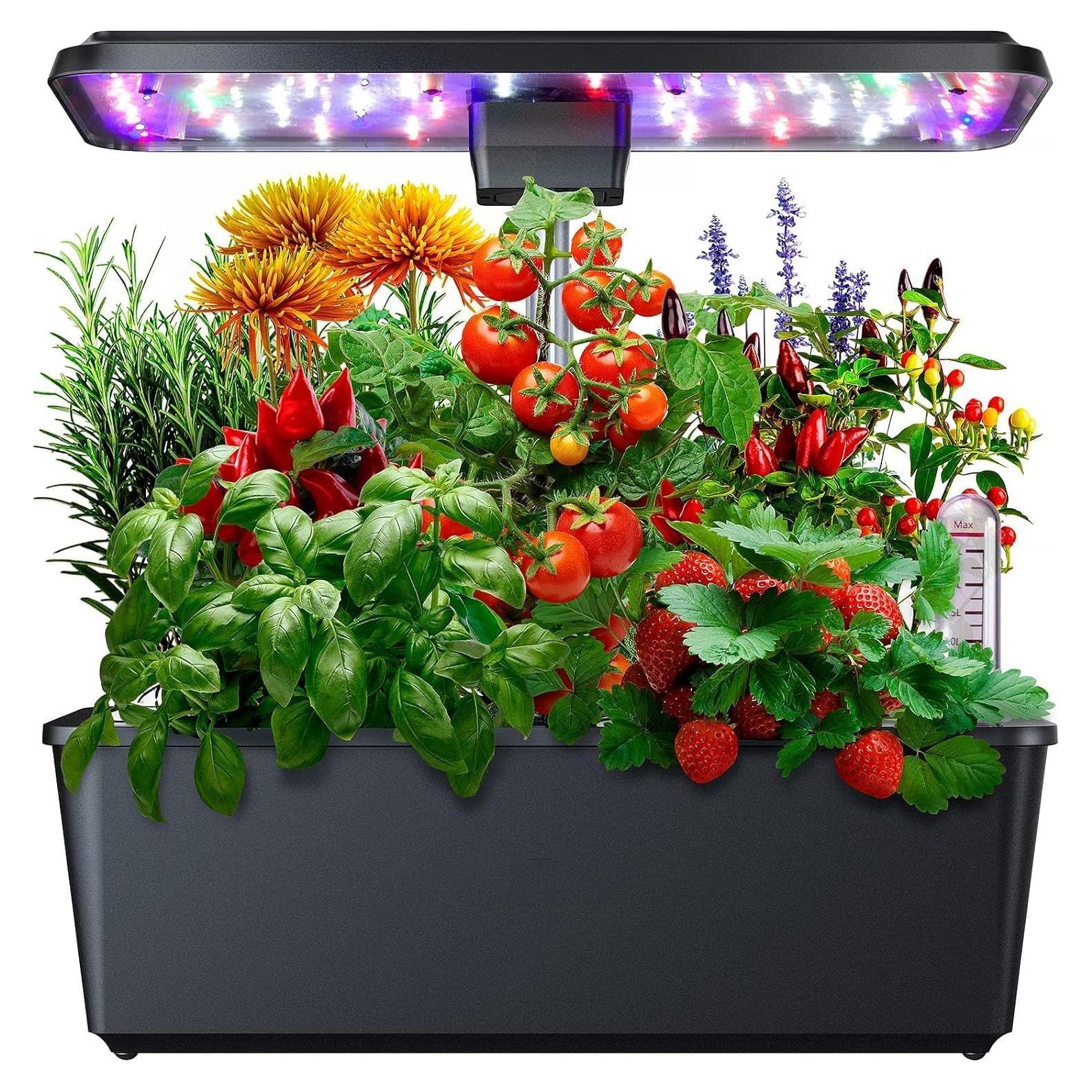 Sistema de Cultivo Hidropónico KIMORE 12 Cápsulas con Luz LED 36W