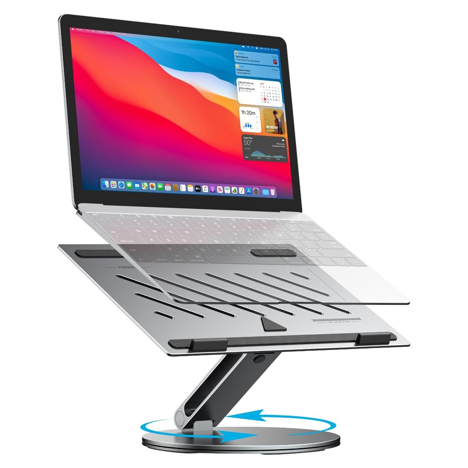 Soporte de Laptop Ajustable YICOSUN B4 - Aluminio 360° Ergonómico