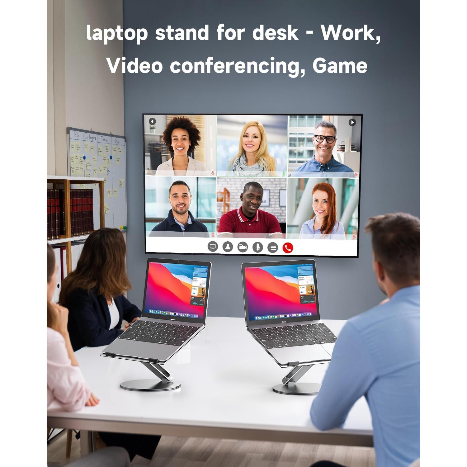 Soporte de Laptop Ajustable YICOSUN B4 - Aluminio 360° Ergonómico