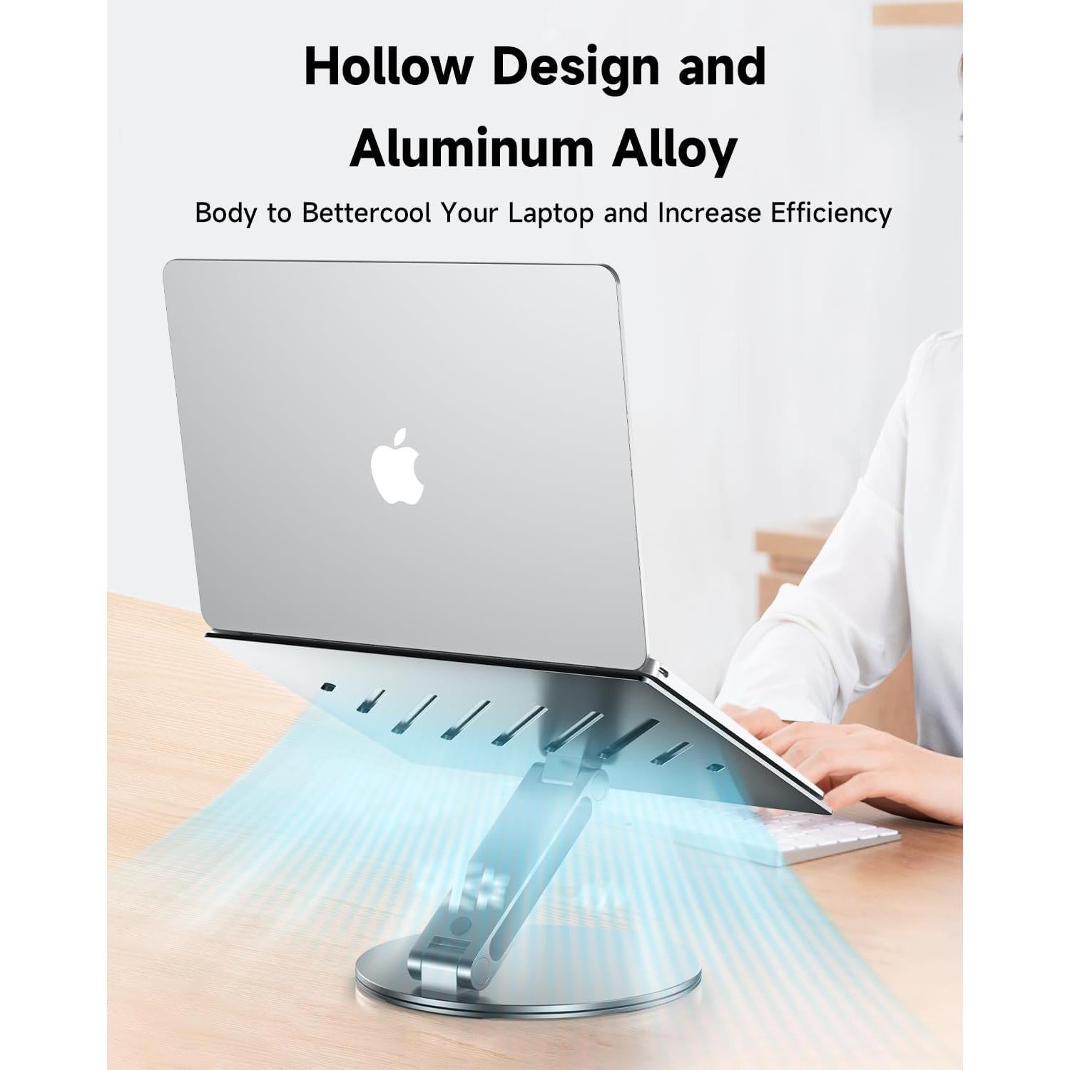 Soporte de Laptop Ajustable YICOSUN B4 - Aluminio 360° Ergonómico