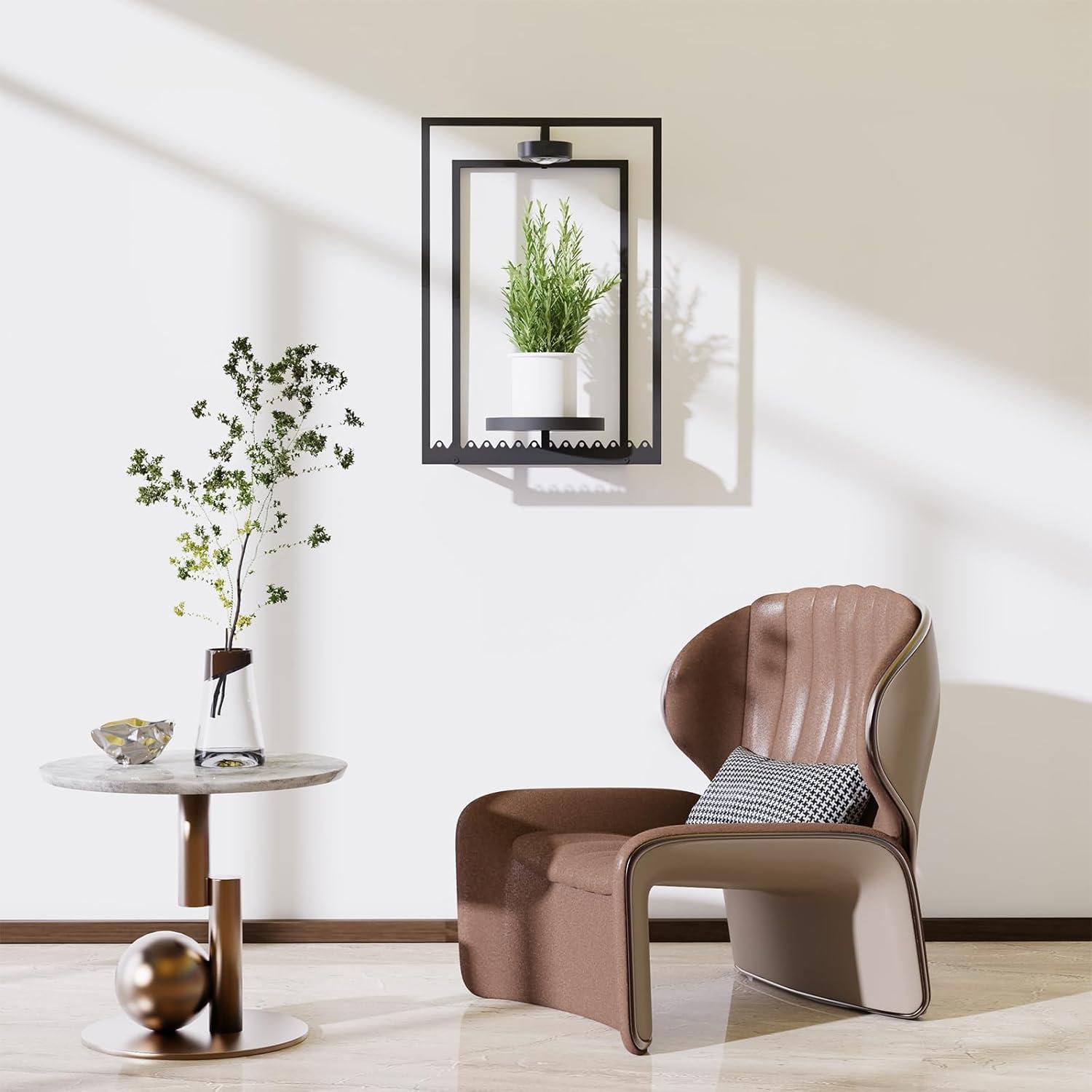 Macetas de Pared Shineled con Luz de Crecimiento, 2 Piezas