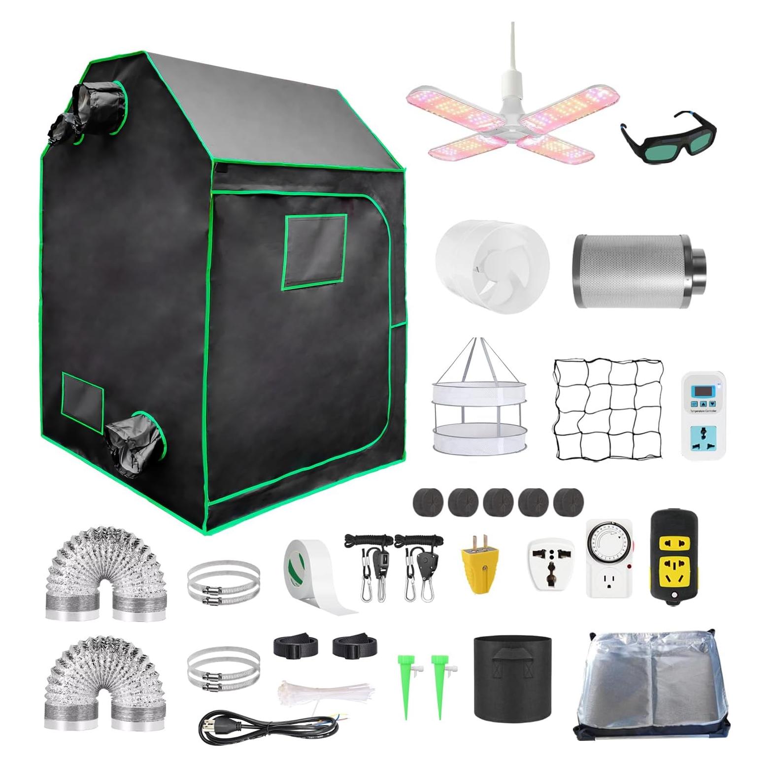 Kit Completo Carpa de Cultivo iMeshbean 121.9x121.9x203.2cm LED 60W