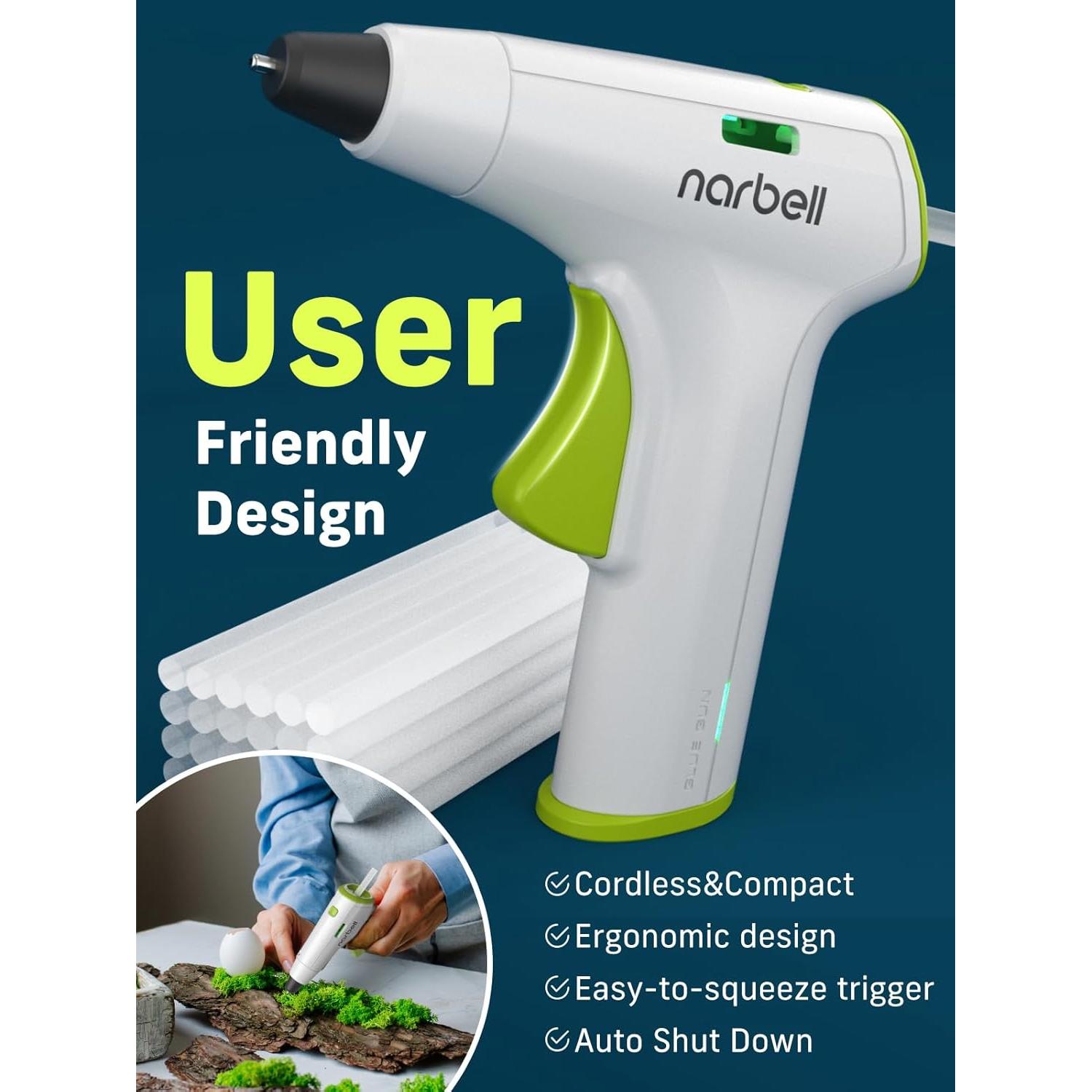 Pistola de Pegamento Caliente Inalámbrica Narbell 2000mAh Gris