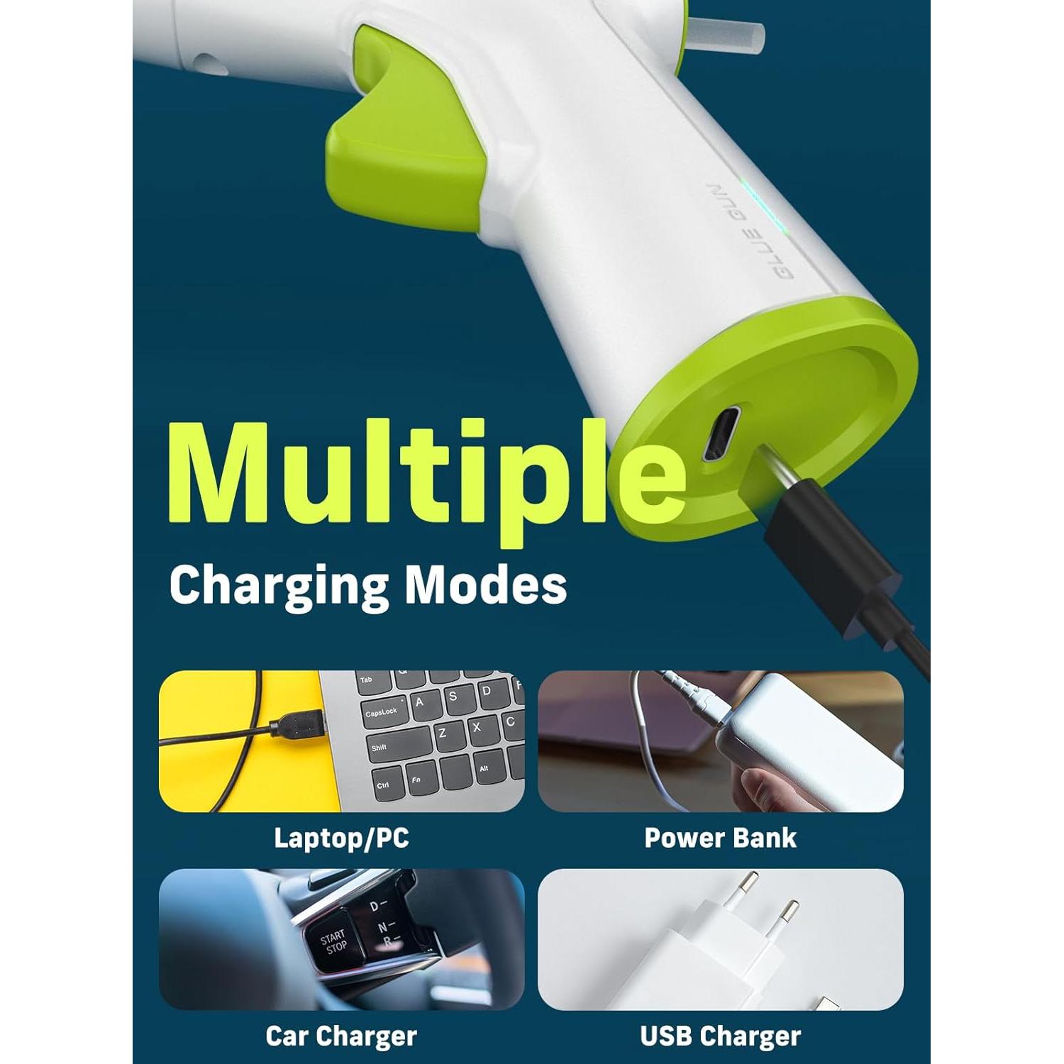 Pistola de Pegamento Caliente Inalámbrica Narbell 2000mAh Gris