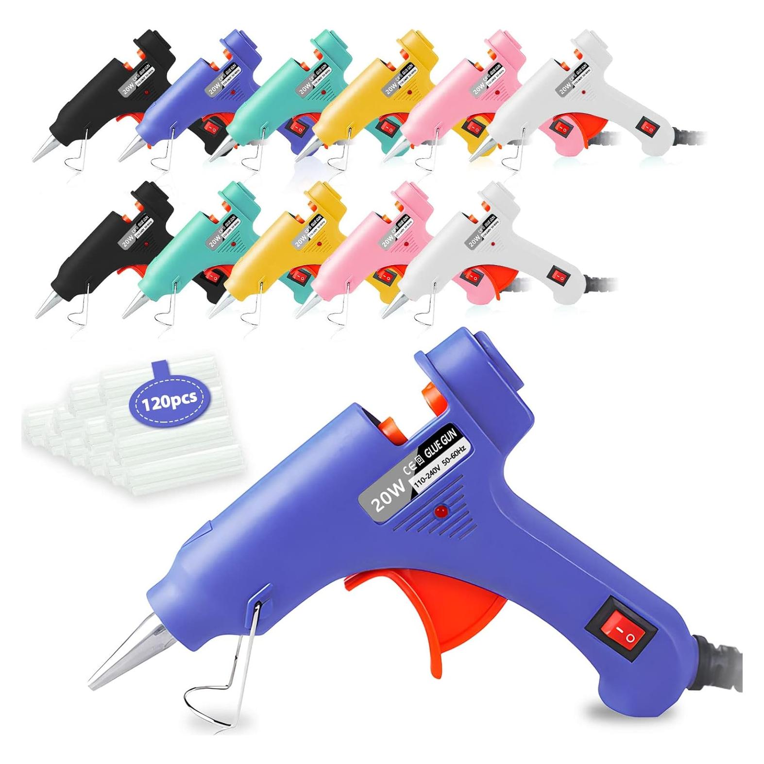 Kit de Pistola de Pegamento Caliente QingTvikl 12 Piezas 120 Barras