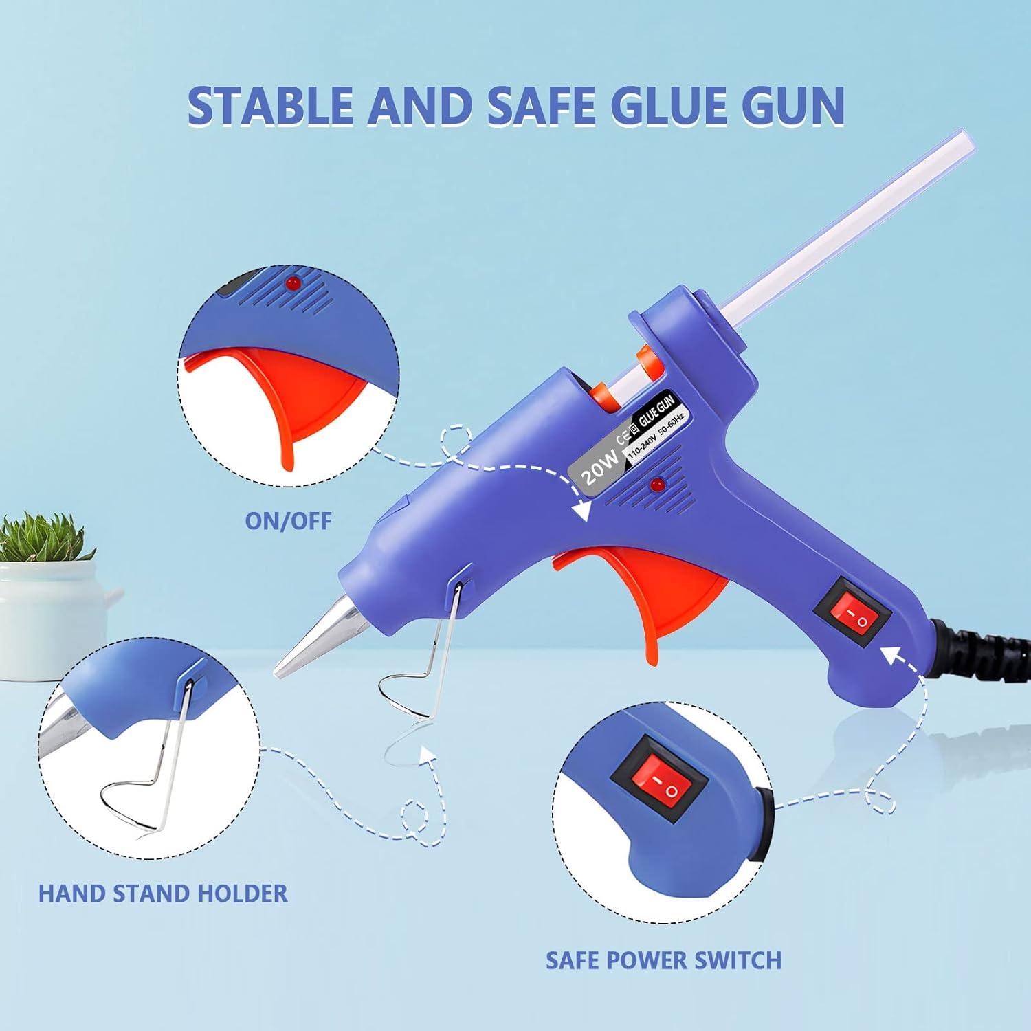 Kit de Pistola de Pegamento Caliente QingTvikl 12 Piezas 120 Barras