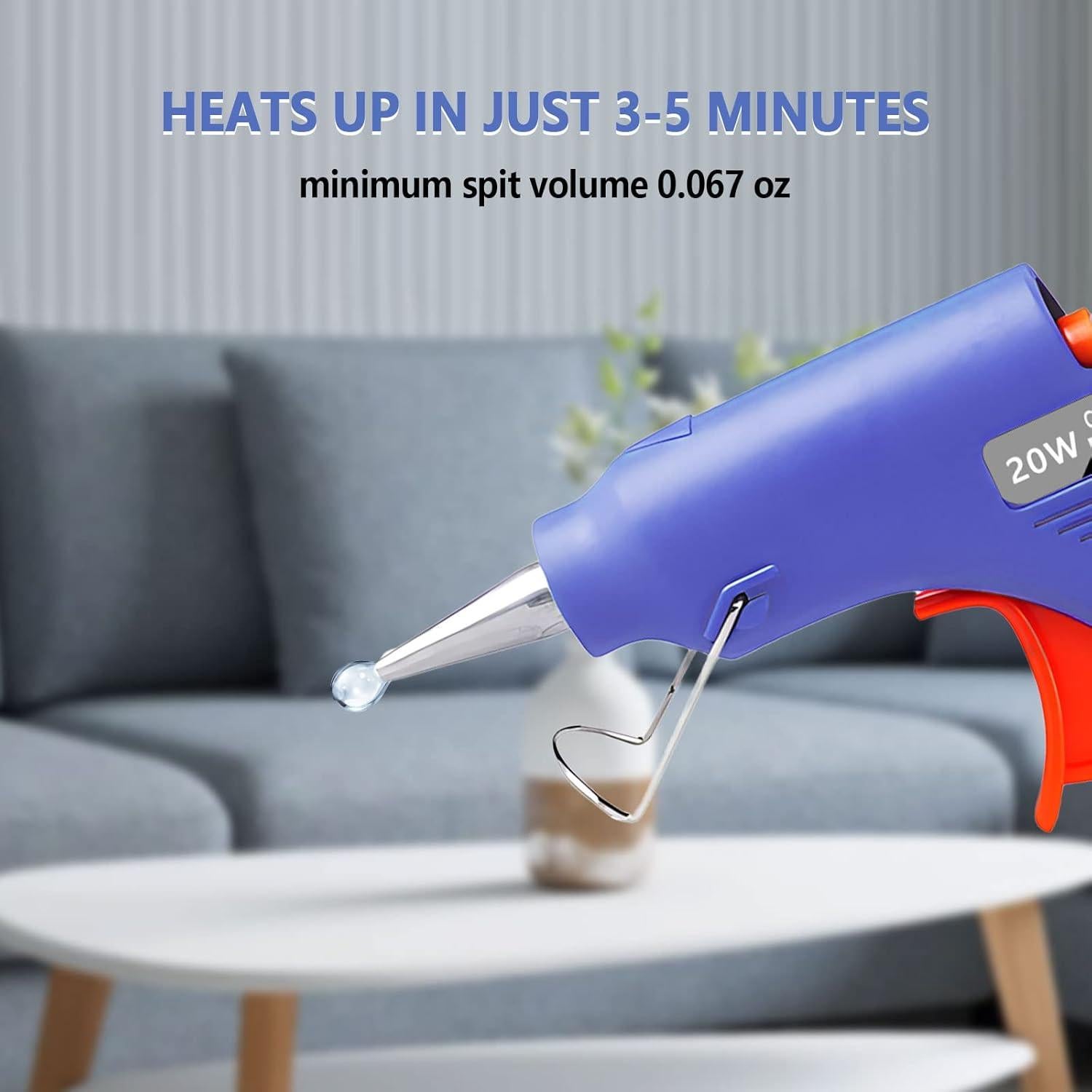 Kit de Pistola de Pegamento Caliente QingTvikl 12 Piezas 120 Barras