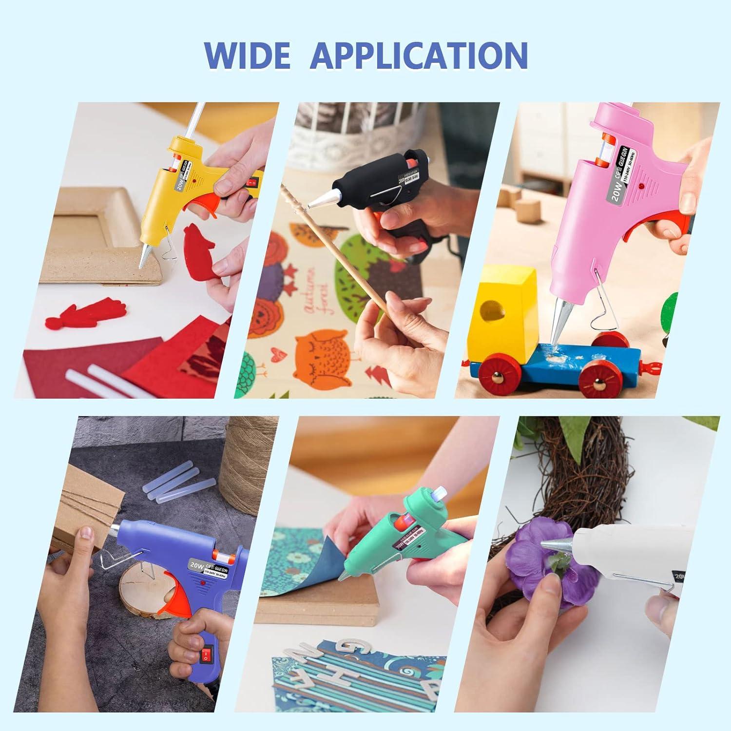 Kit de Pistola de Pegamento Caliente QingTvikl 12 Piezas 120 Barras