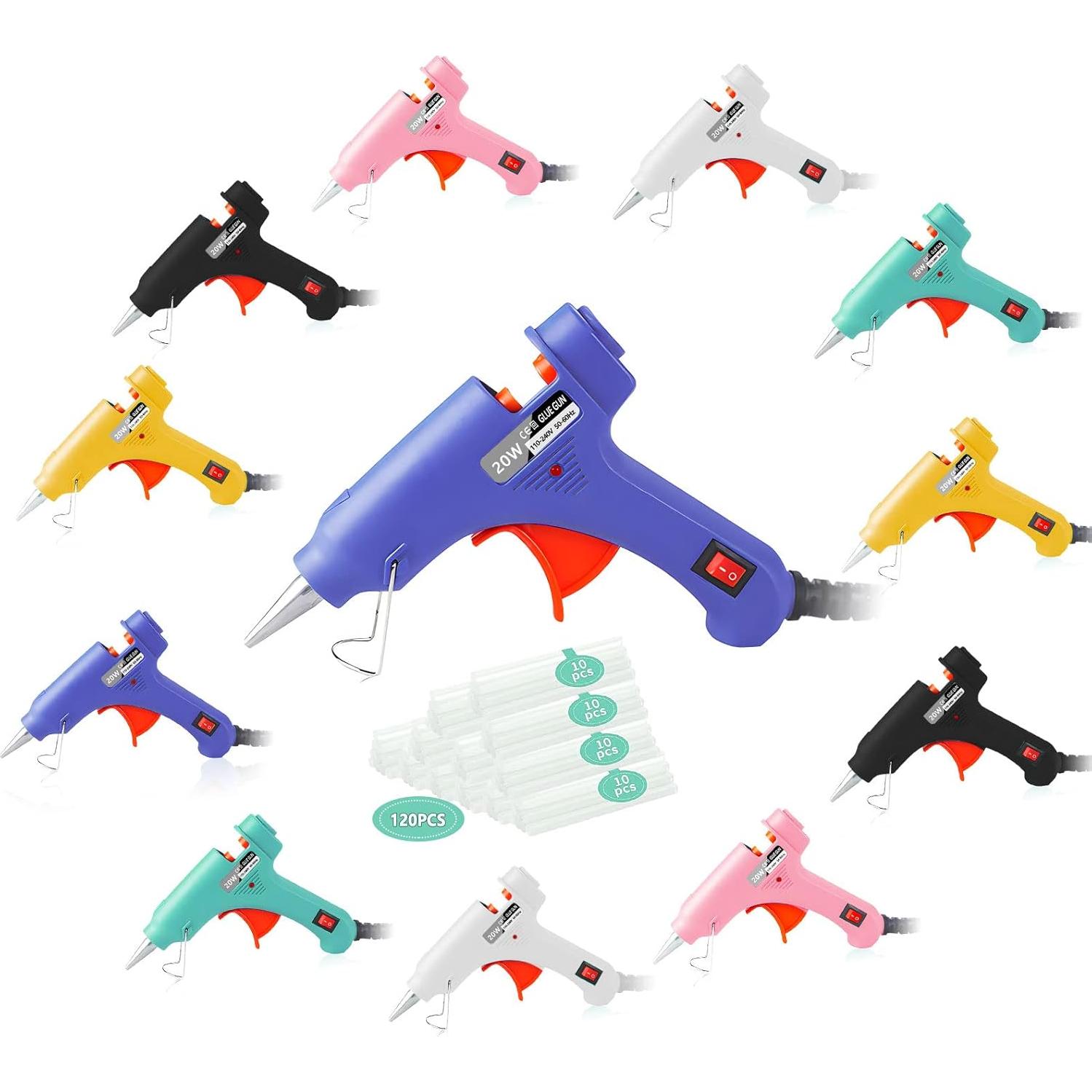 Kit de Pistola de Pegamento Caliente QingTvikl 12 Piezas 120 Barras