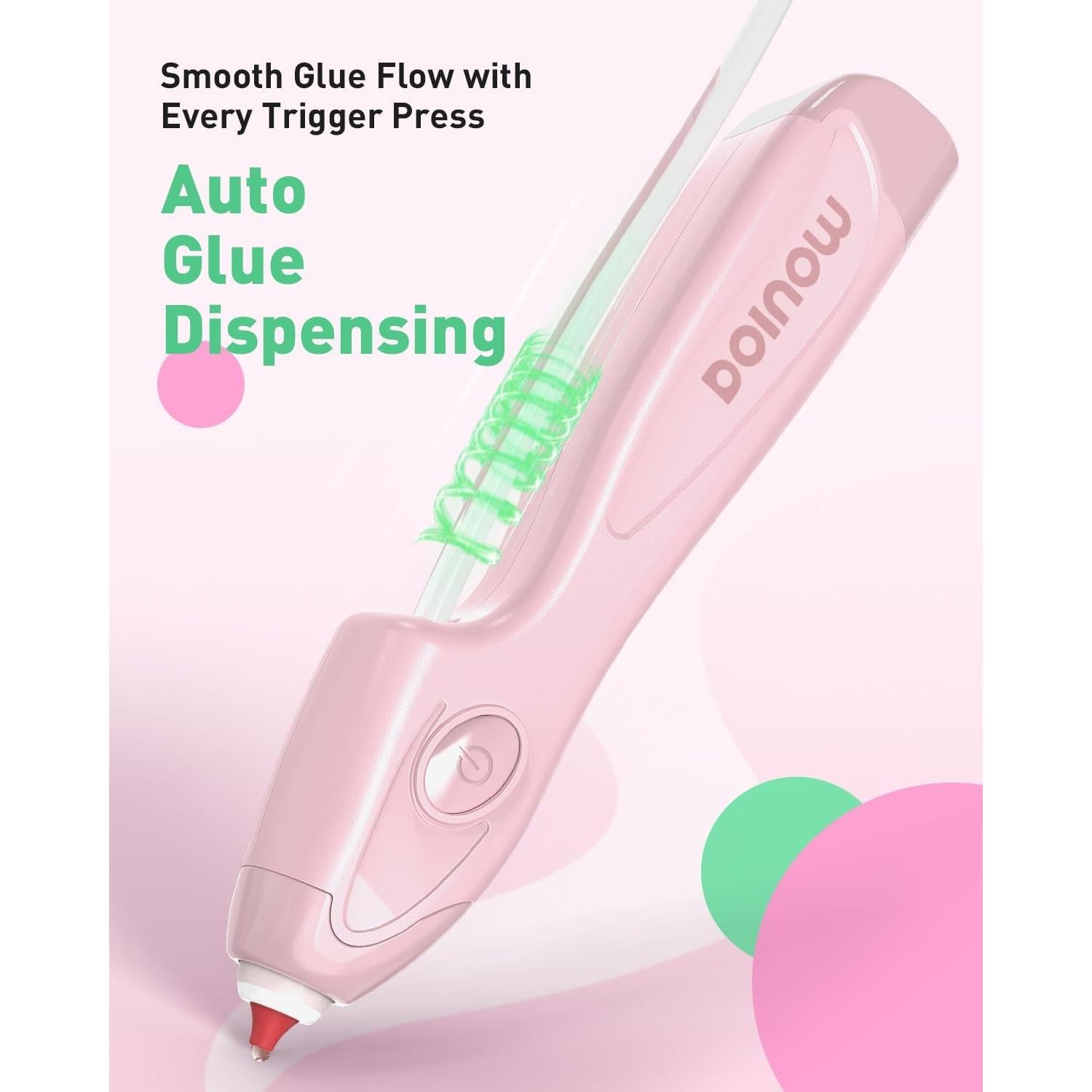 Pistola de Pegamento Caliente Inalámbrica DOINOW Rosa 25W