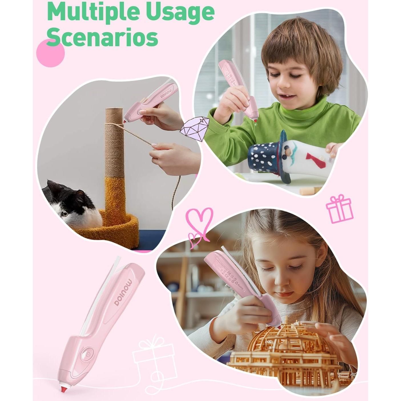 Pistola de Pegamento Caliente Inalámbrica DOINOW Rosa 25W