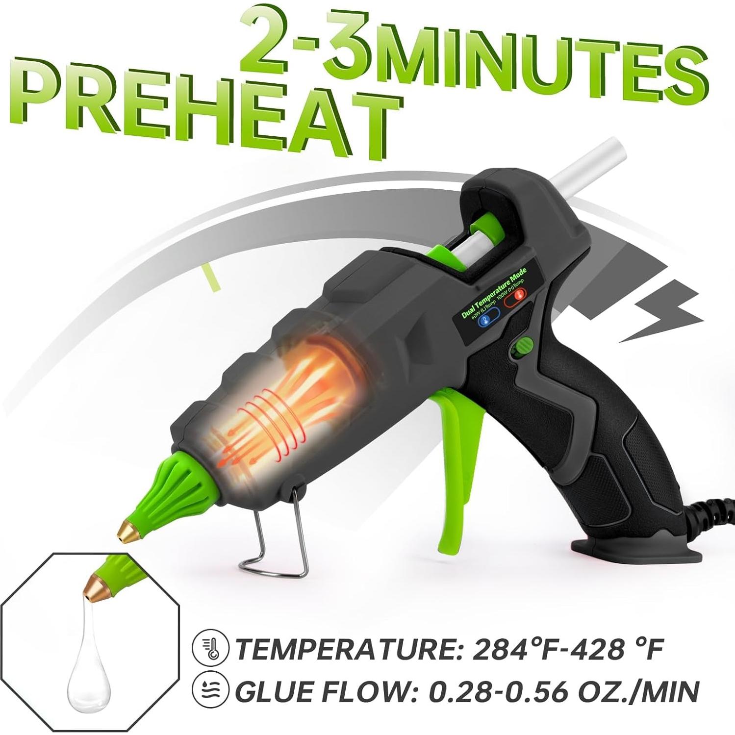 Pistola de Pegamento Caliente ThinkLearn 60/100W con 15 Barras