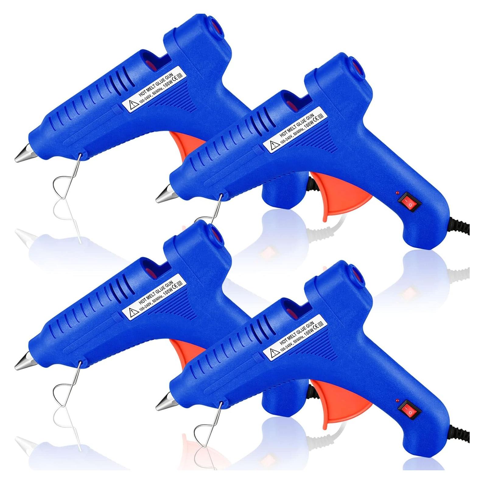 Kit Pistola de Pegamento Caliente 100W Therwen Azul 4 Piezas