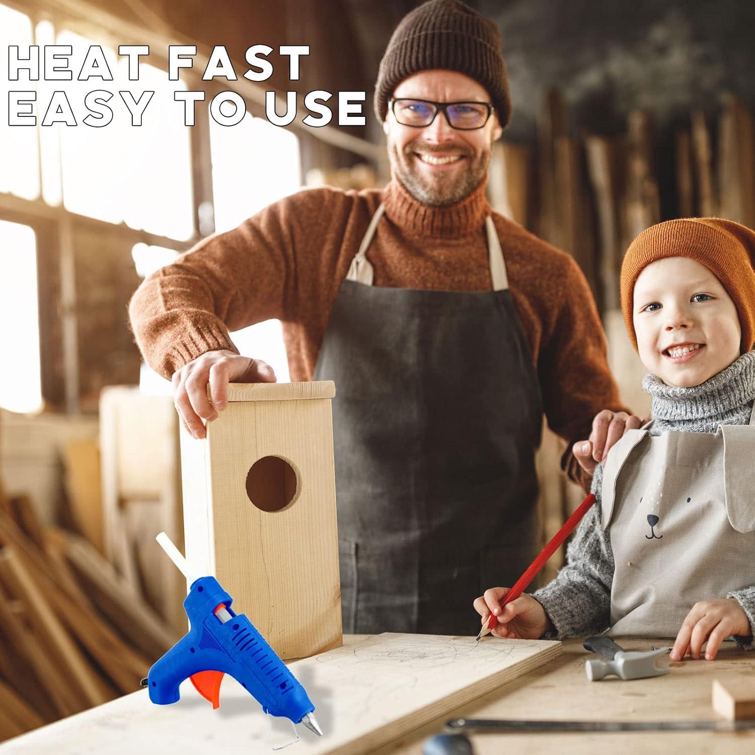 Kit Pistola de Pegamento Caliente 100W Therwen Azul 4 Piezas