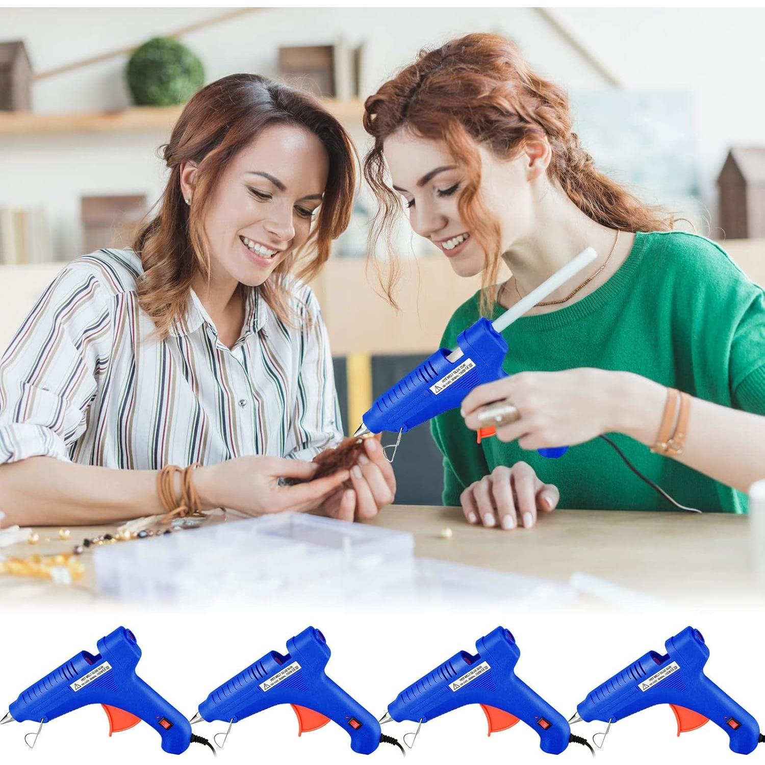 Kit Pistola de Pegamento Caliente 100W Therwen Azul 4 Piezas