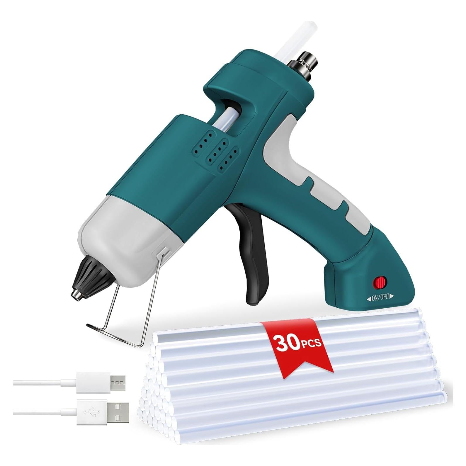 Pistola de Pegamento Caliente Inalámbrica DajiZynx 20W 30 Barras