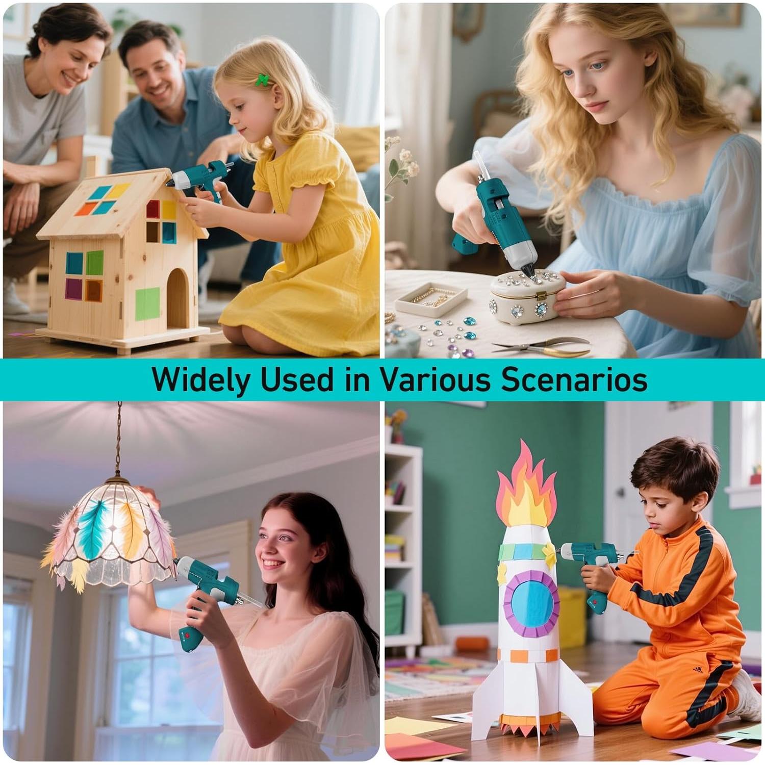 Pistola de Pegamento Caliente Inalámbrica DajiZynx 20W 30 Barras