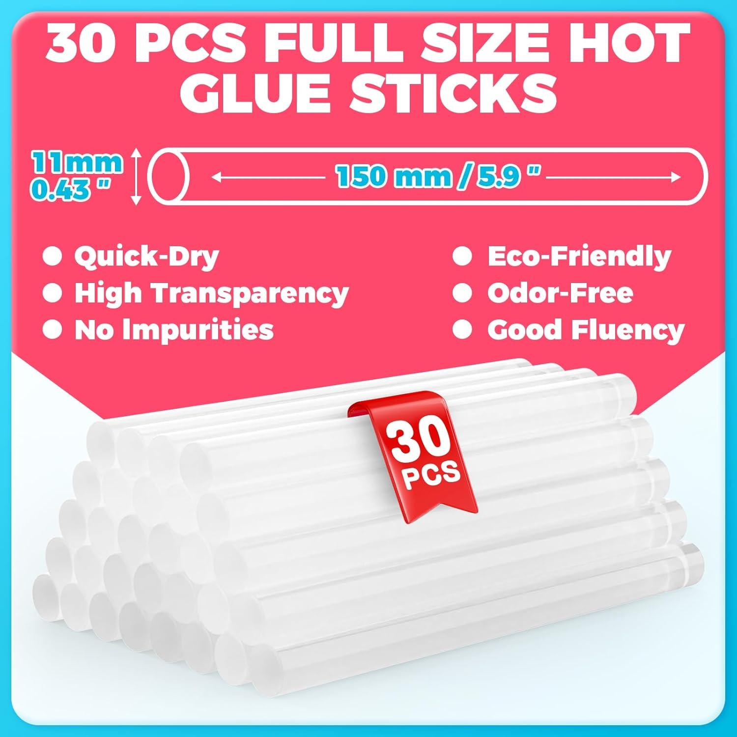 Pistola de Pegamento Caliente CYSINA 100W Rosa con 30 Barras