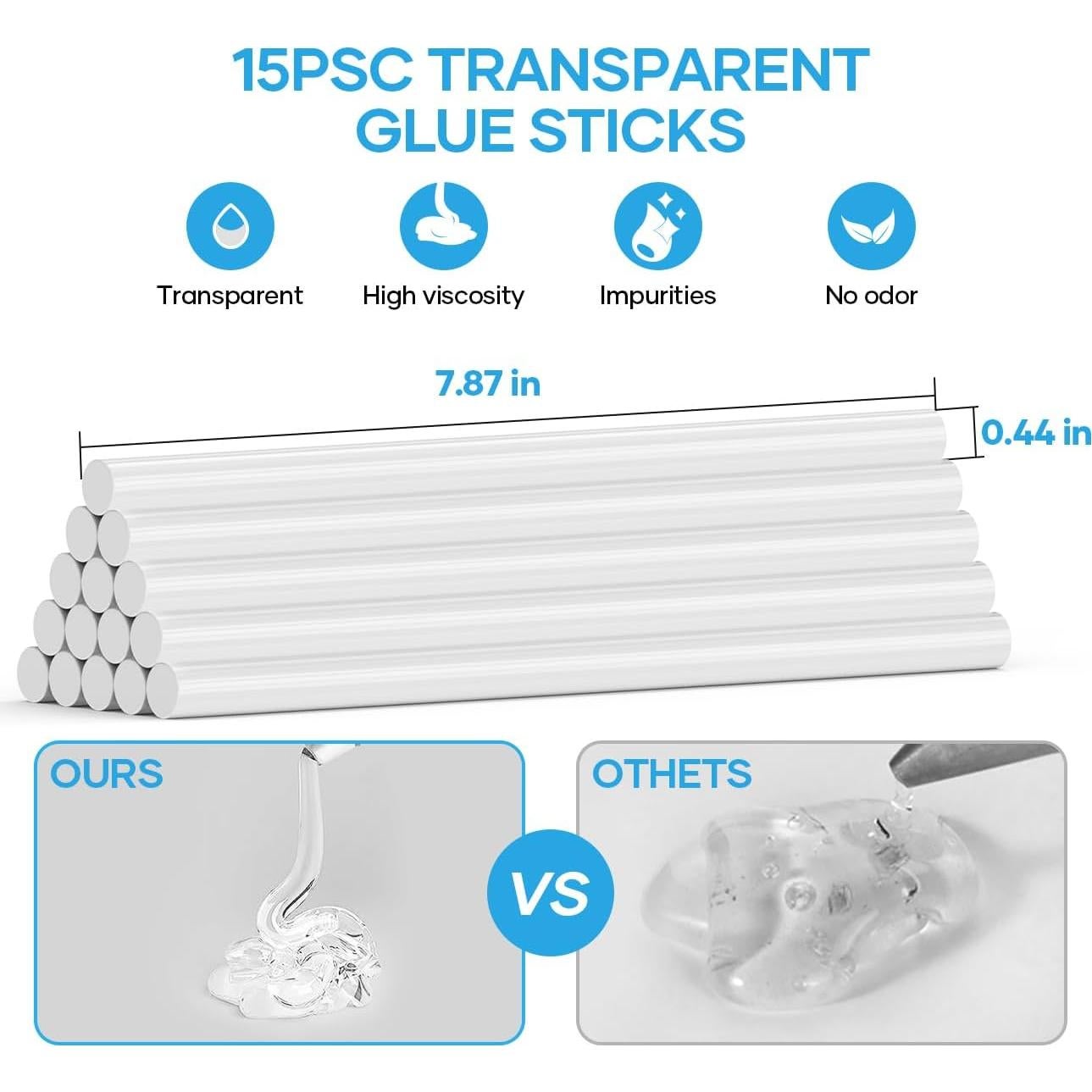 Pistola de Pegamento Caliente Assark 100W/60W con 15 Barras