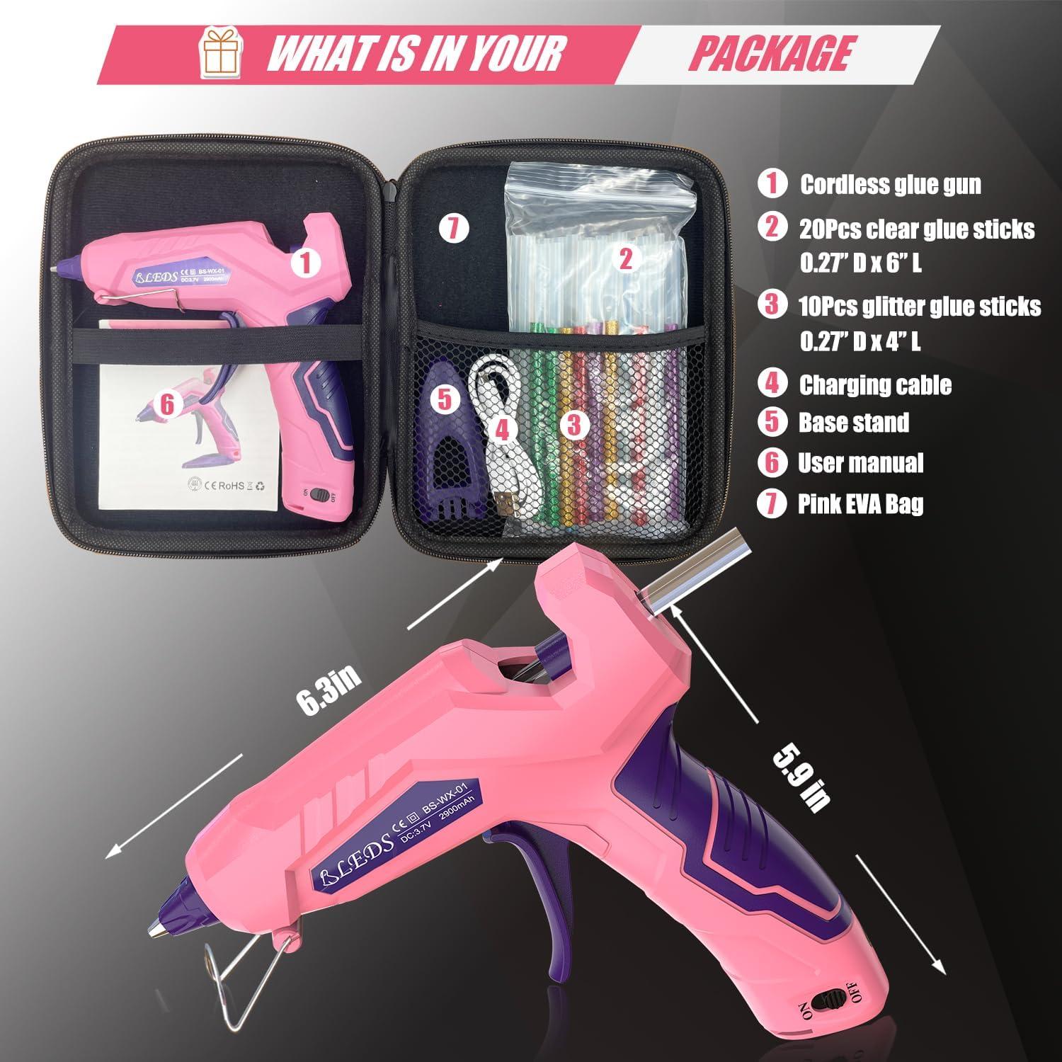 Pistola de Pegamento Inalámbrica BLEDS SD-824 con Estuche y 30 Barras