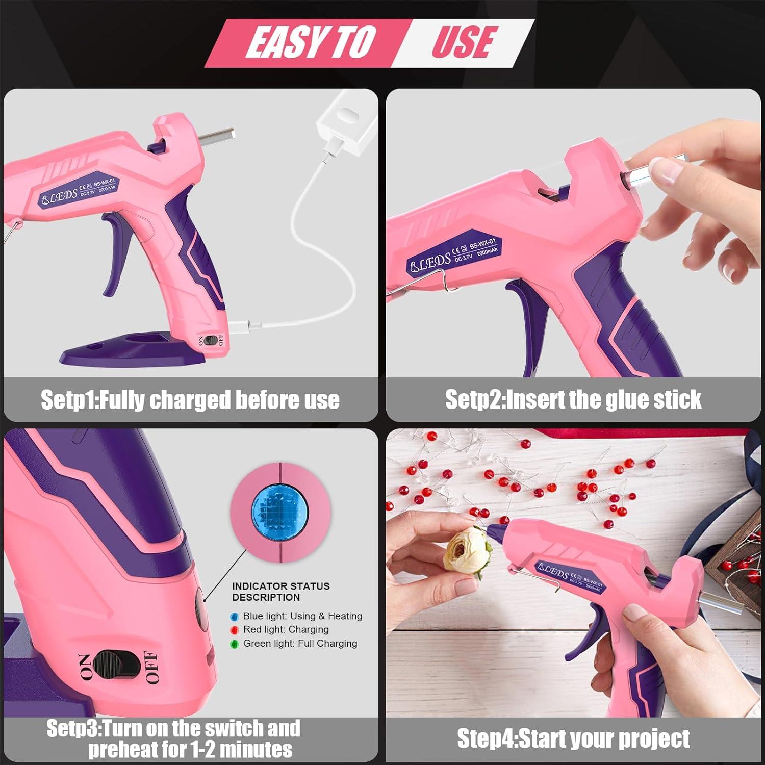 Pistola de Pegamento Inalámbrica BLEDS SD-824 con Estuche y 30 Barras