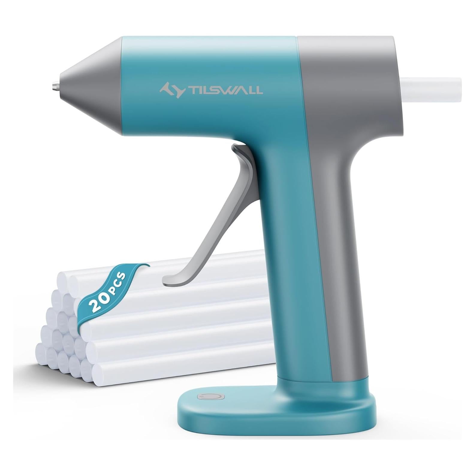 Pistola de Pegamento Caliente Inalámbrica Tilswall Azul 15W