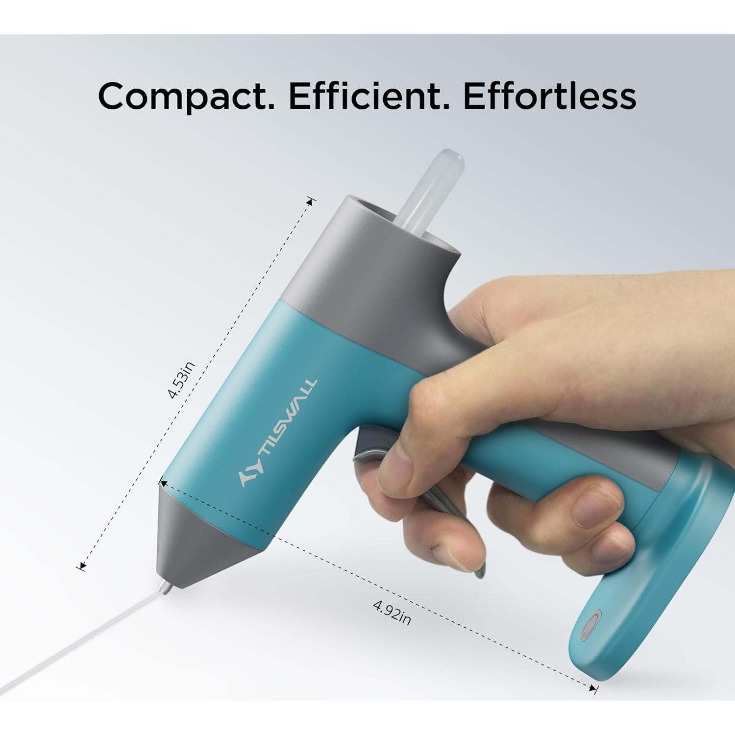 Pistola de Pegamento Caliente Inalámbrica Tilswall Azul 15W